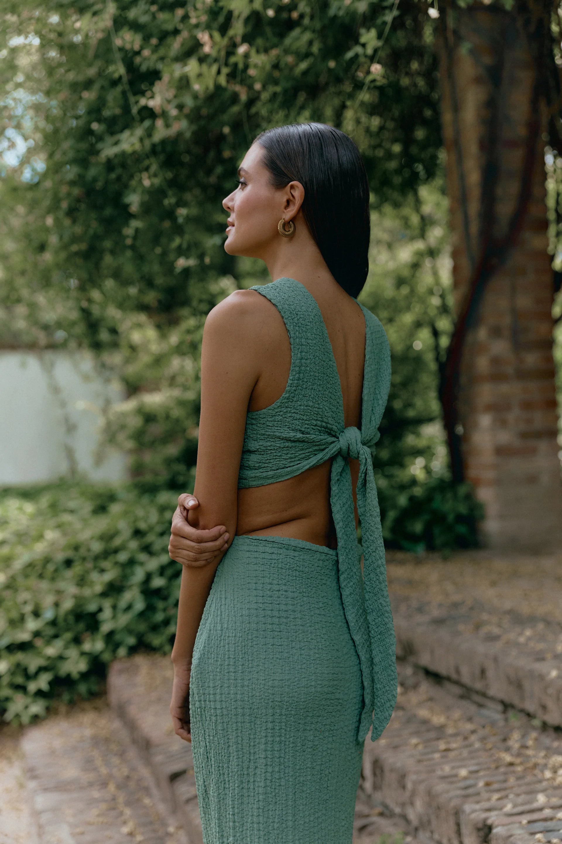 Siracusa Dress Verde Aloe
