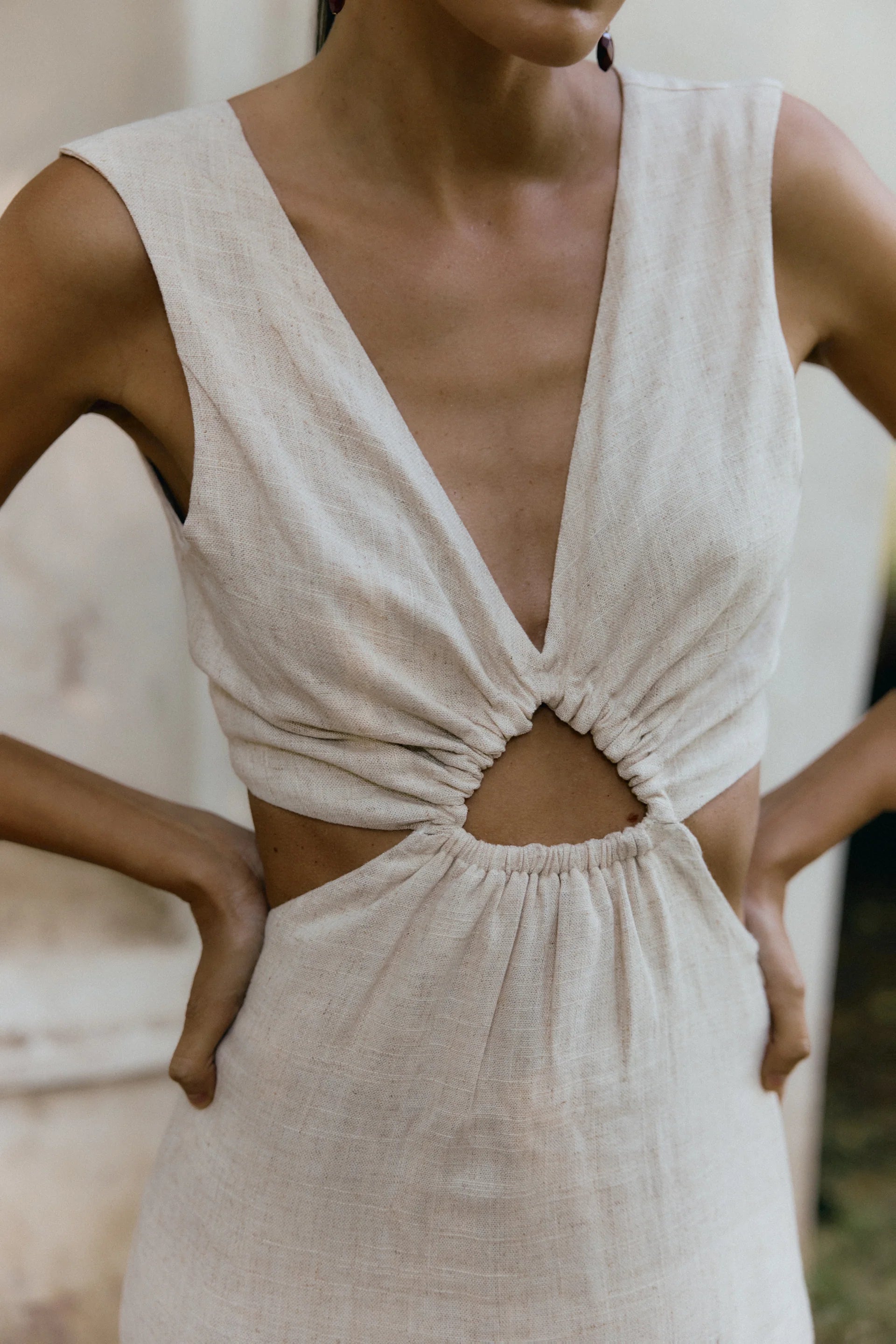 Siracusa Dress Blanco Roto