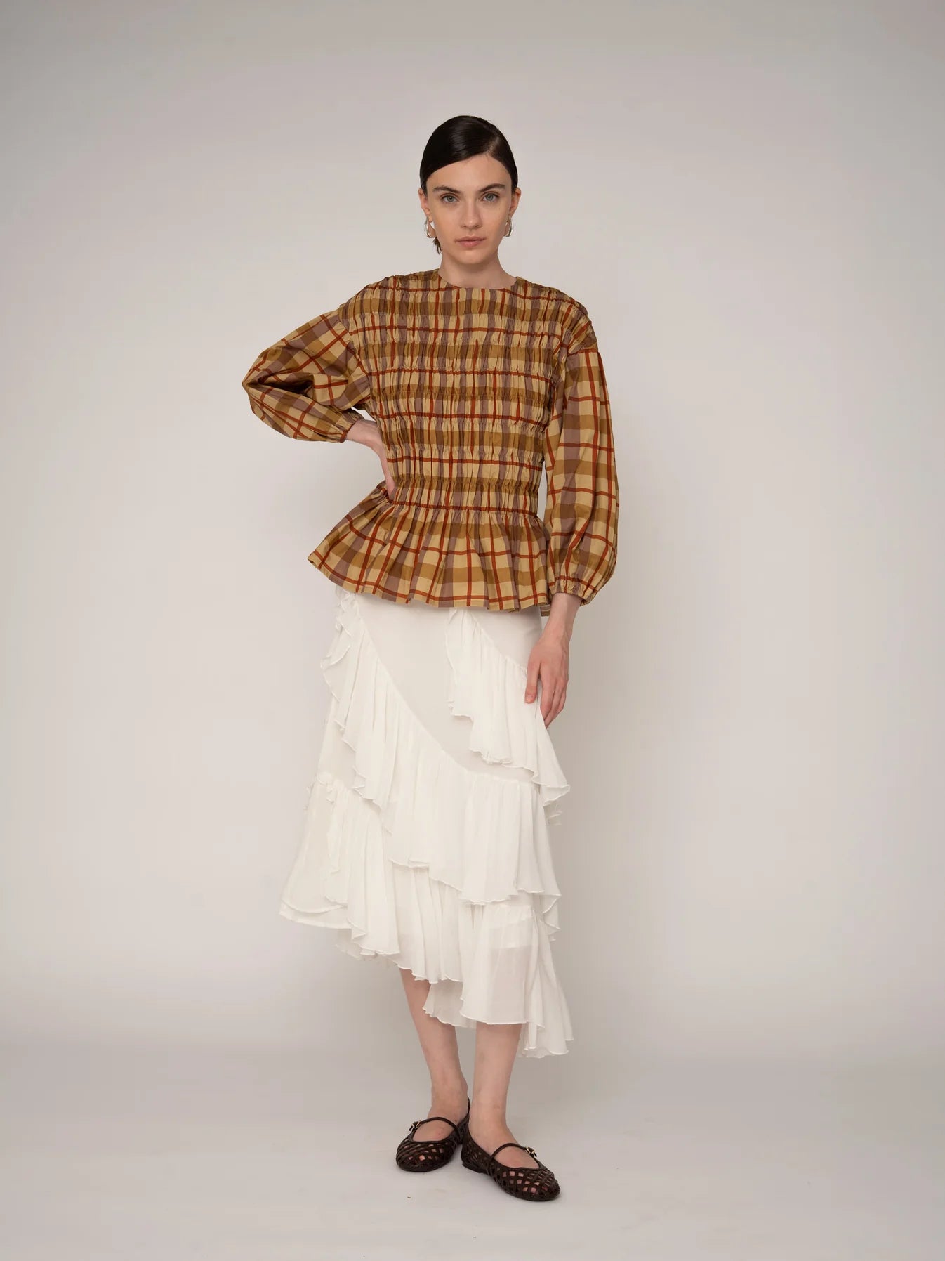 AUTOMNE PLAID BLOUSE