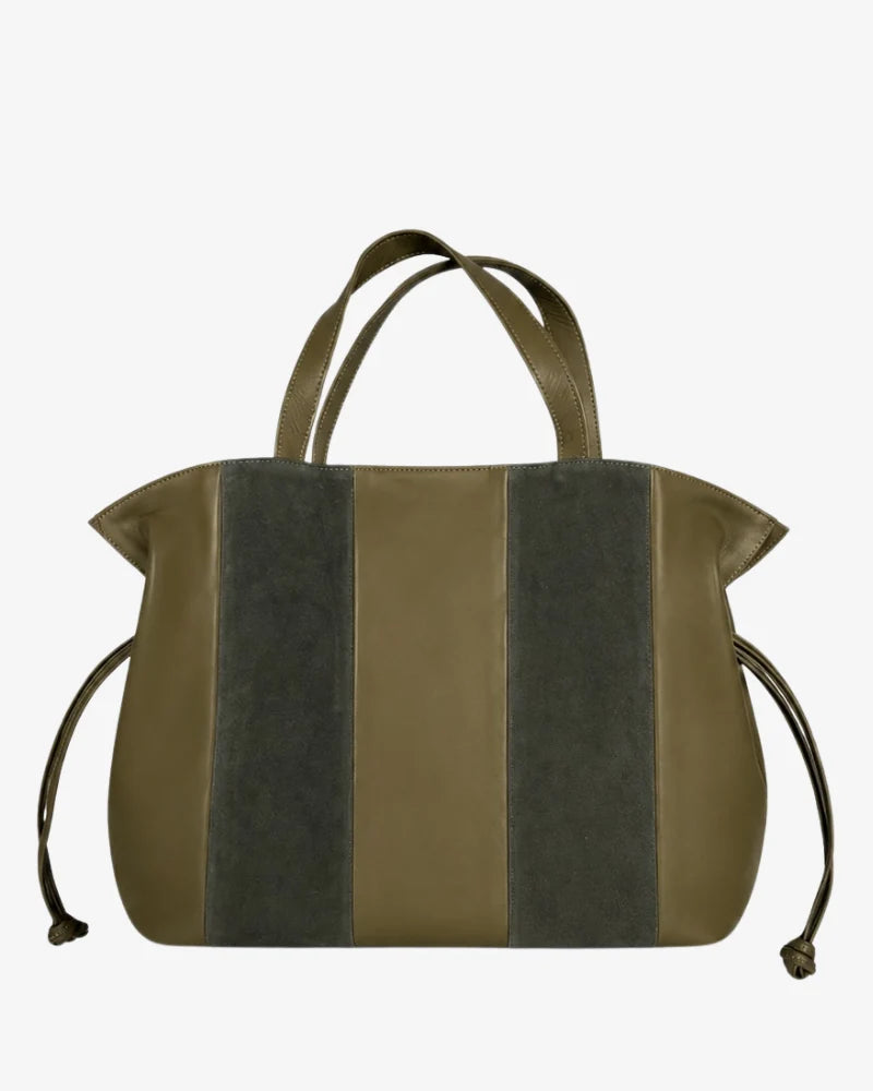 Bolso Big Martina Ante Green Stripes