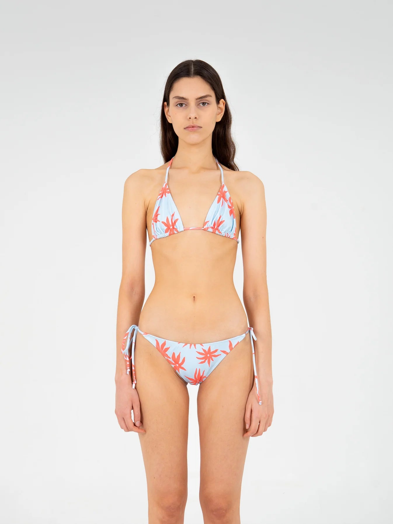 MAGICIAN FLORAL PRINT BLUE BIKINI TOP