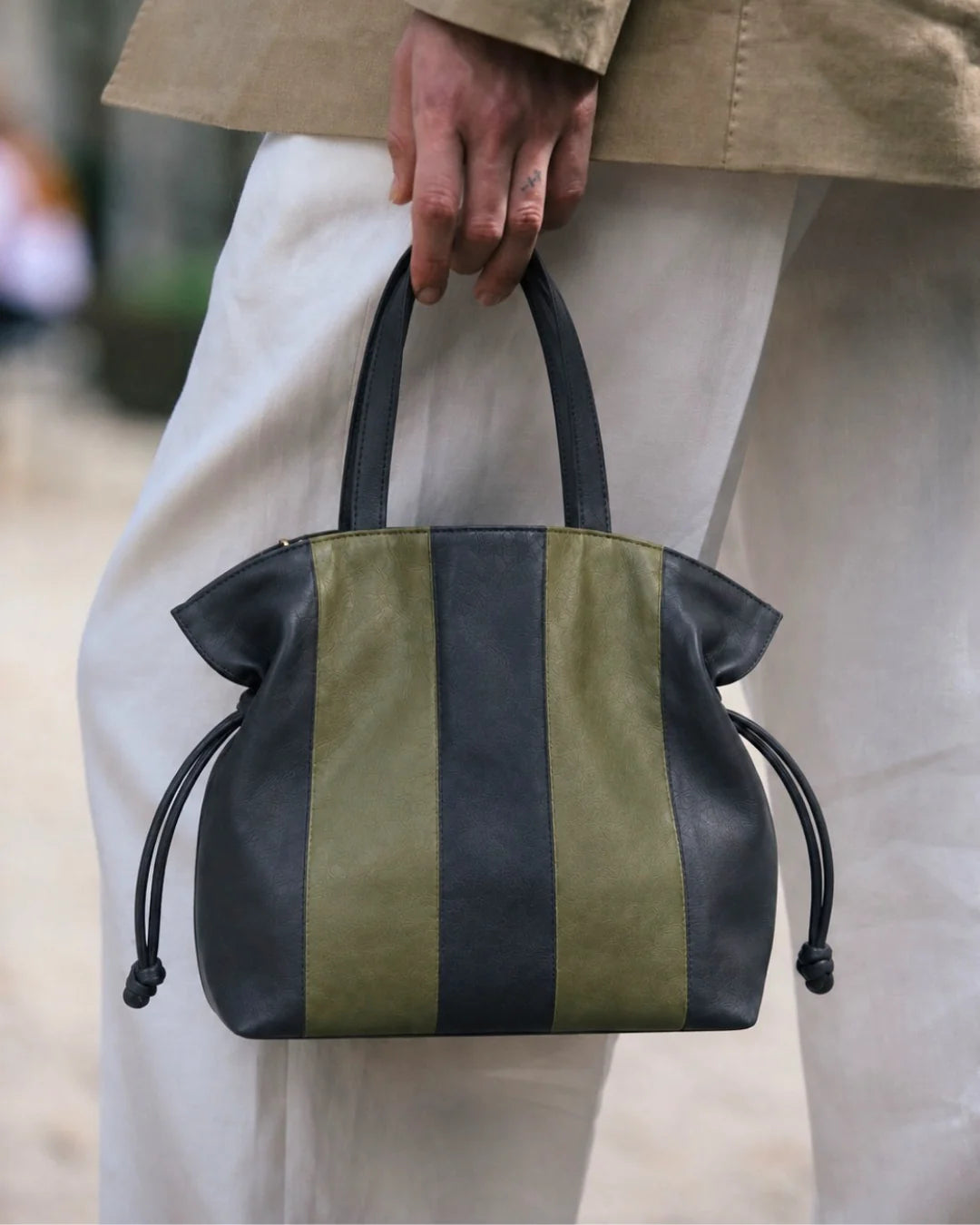 Bolso Martina Green and Blue Stripes