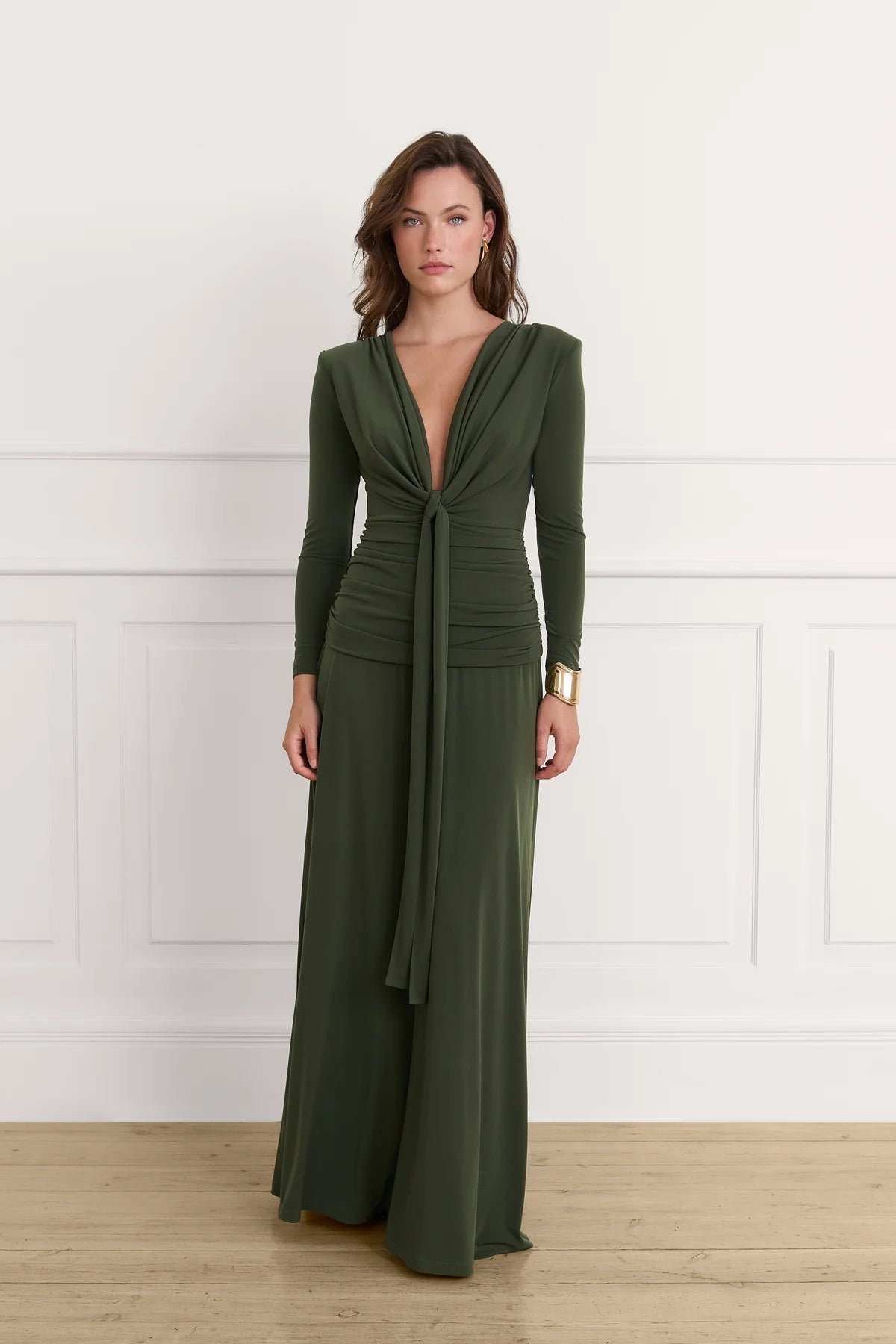 Vestido Rosalie Verde Caqui