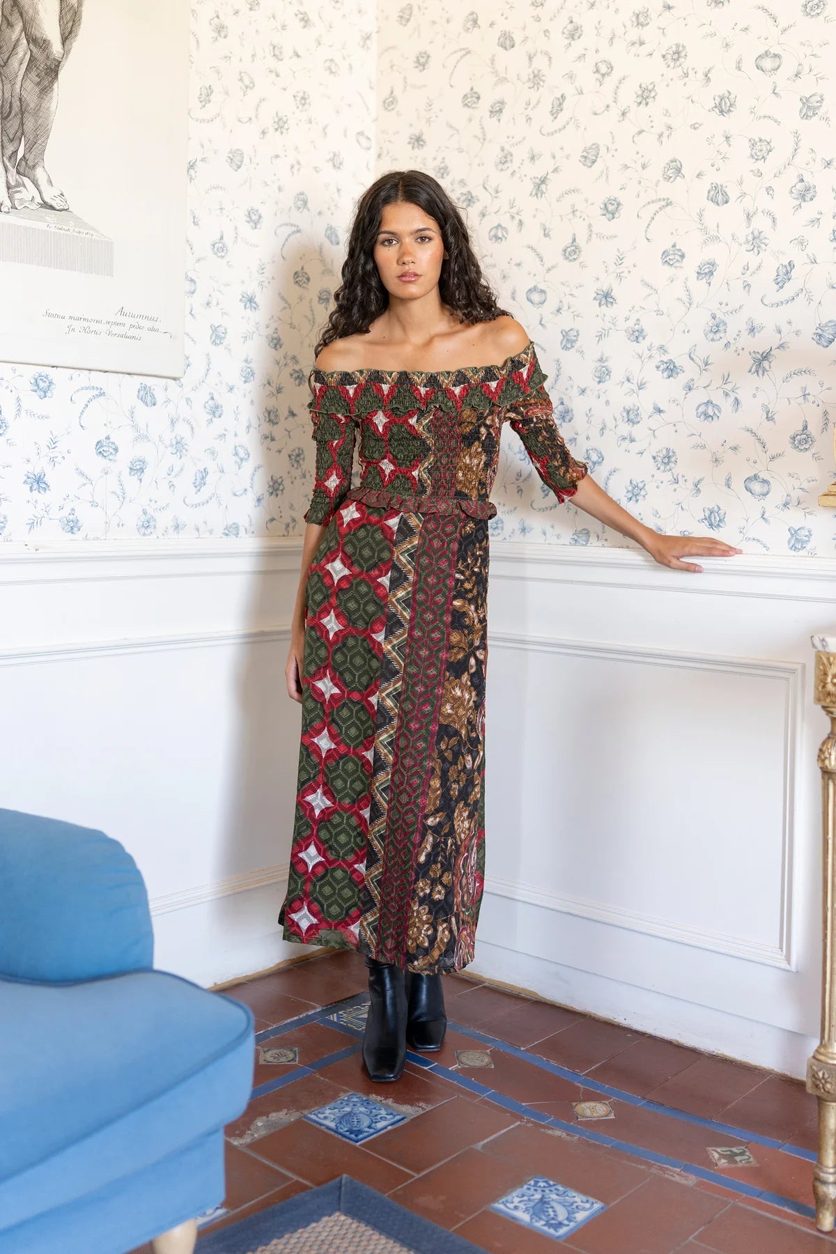 Vestido Bardot Boho