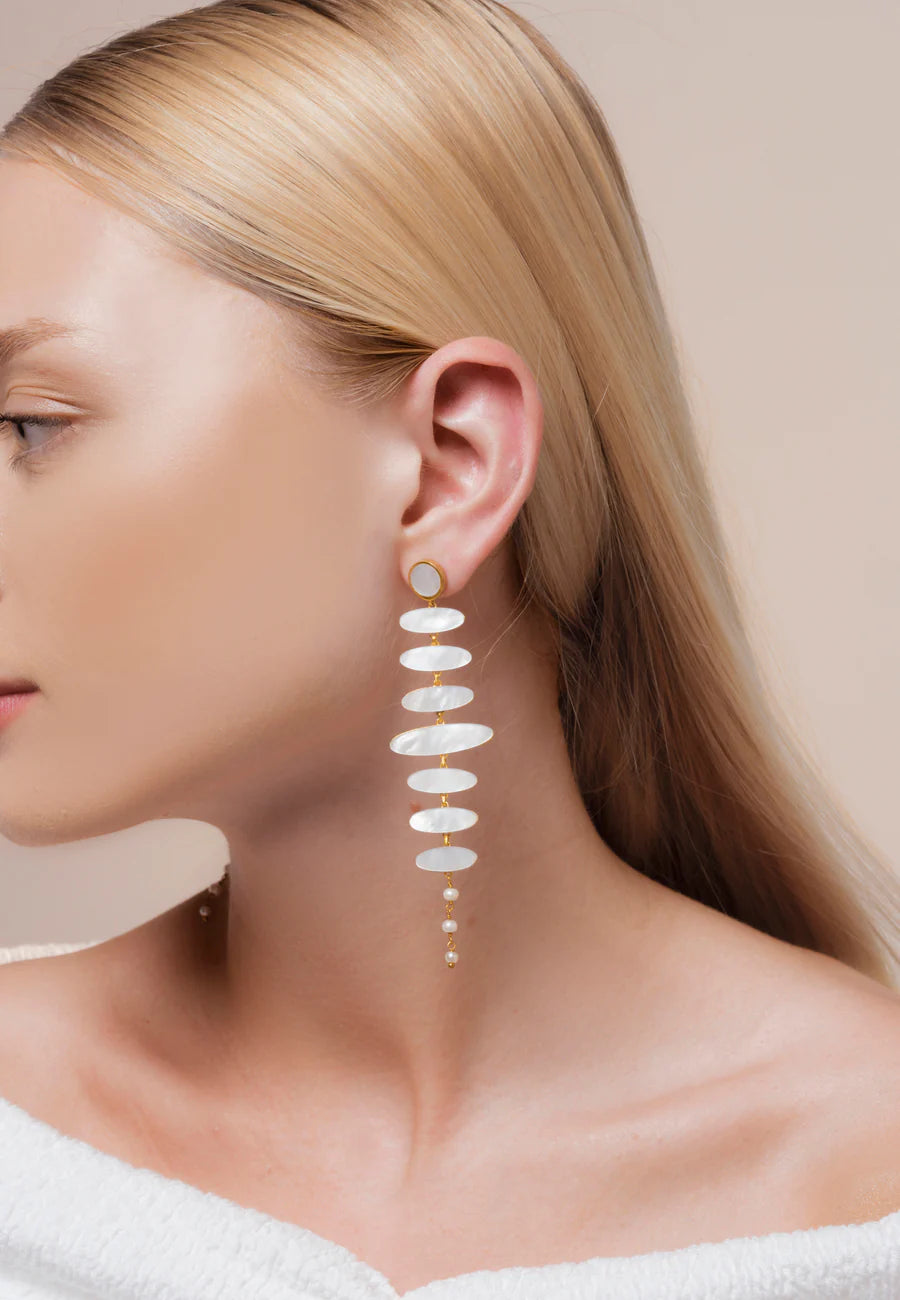 Pendientes Zenith Blanco
