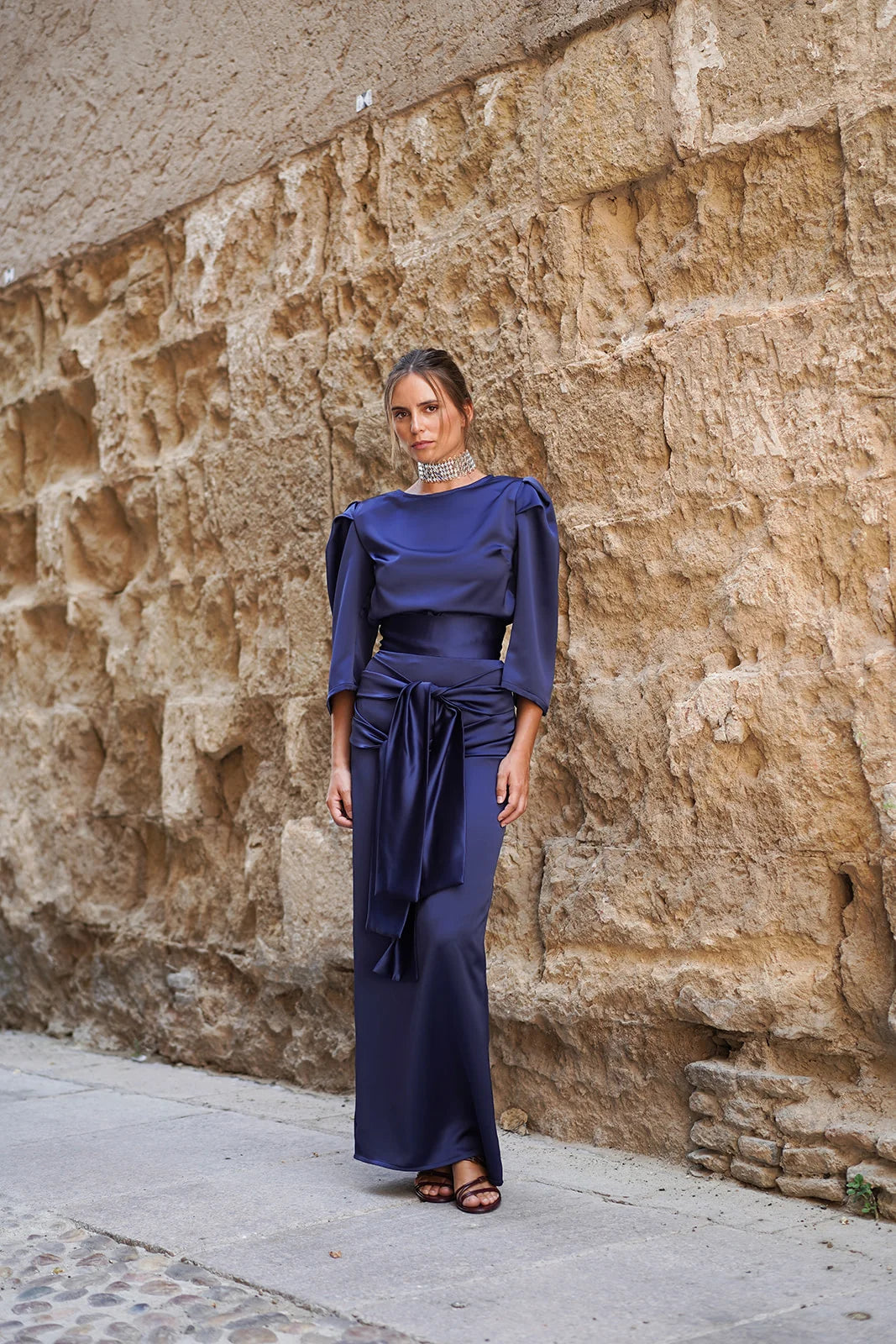Falda Rania Azul Marino