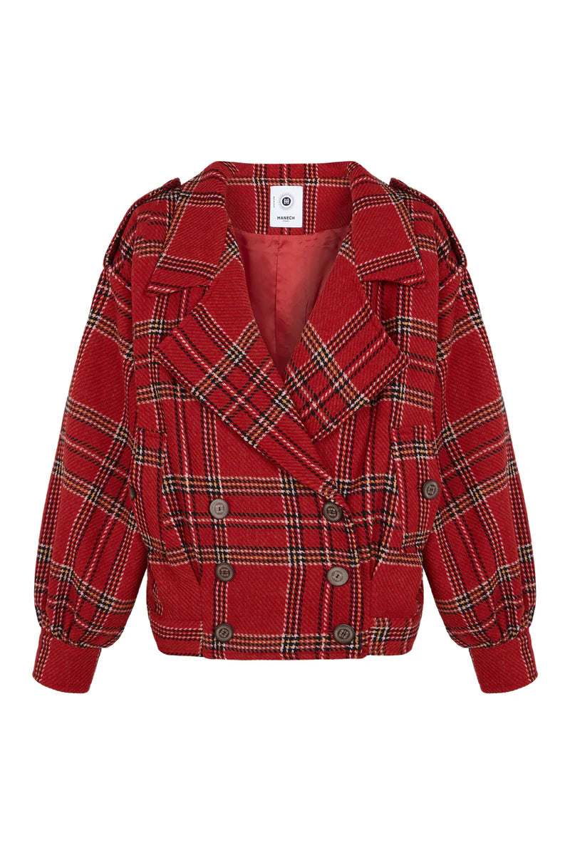 Chaquetón de Lana Manech 001 Red London