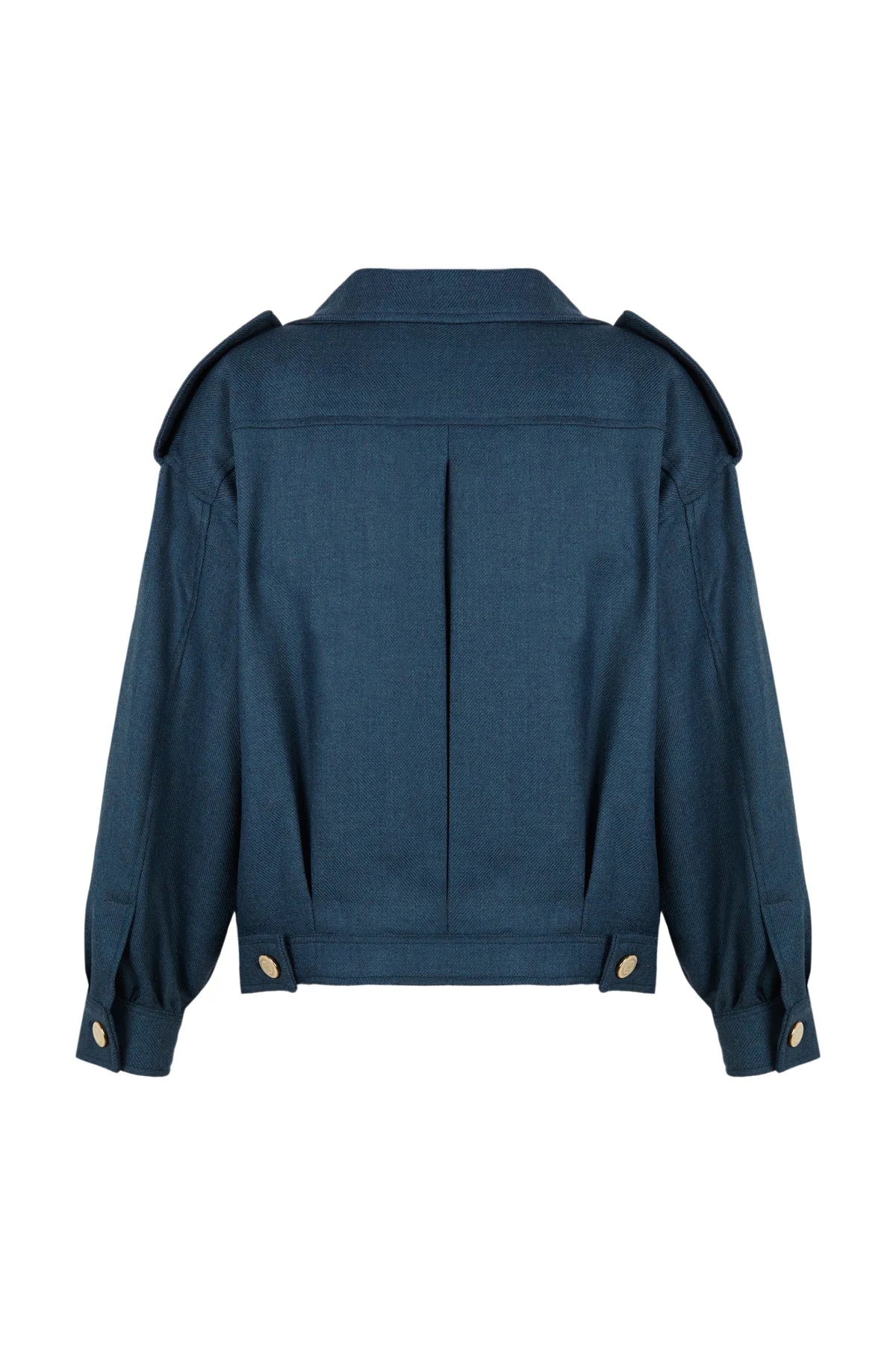 Chaquetón de Lana Manech 001 Blue Denim Wool