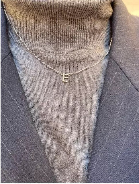 Collar Inicial Plata Circonitas