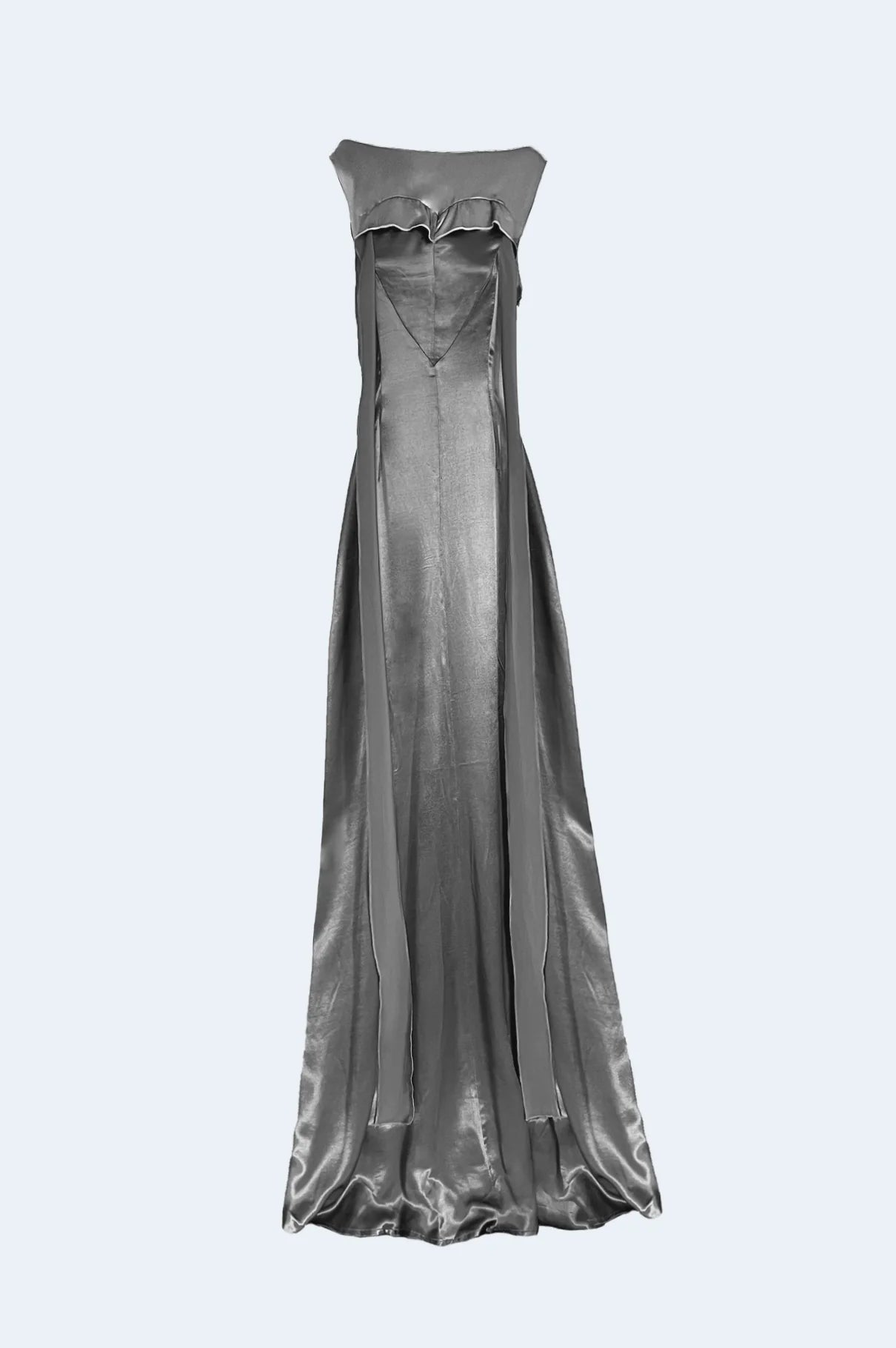 Charcoal Gray Satin Heart Dress