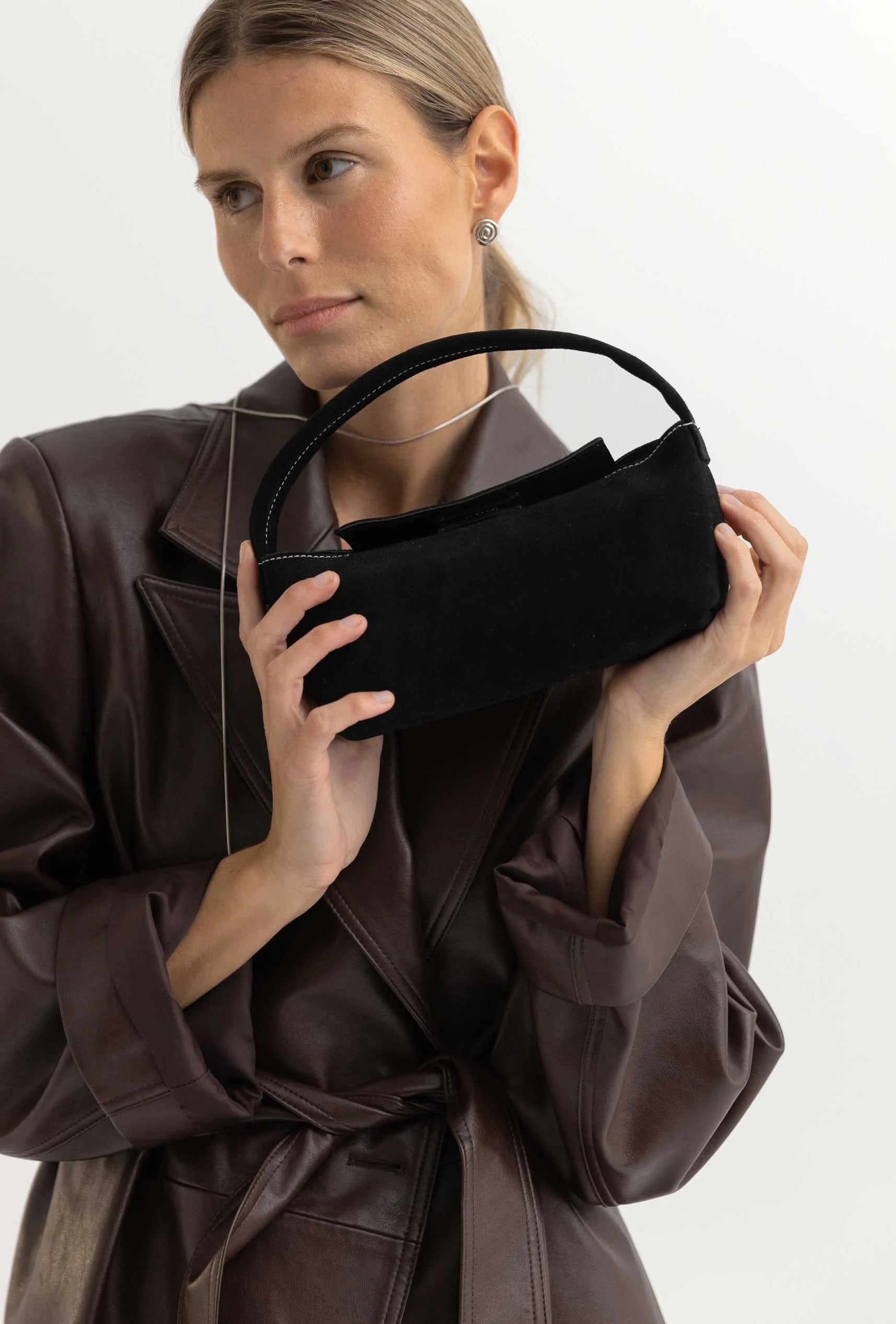 Bolso Suede Bag Mini: Black