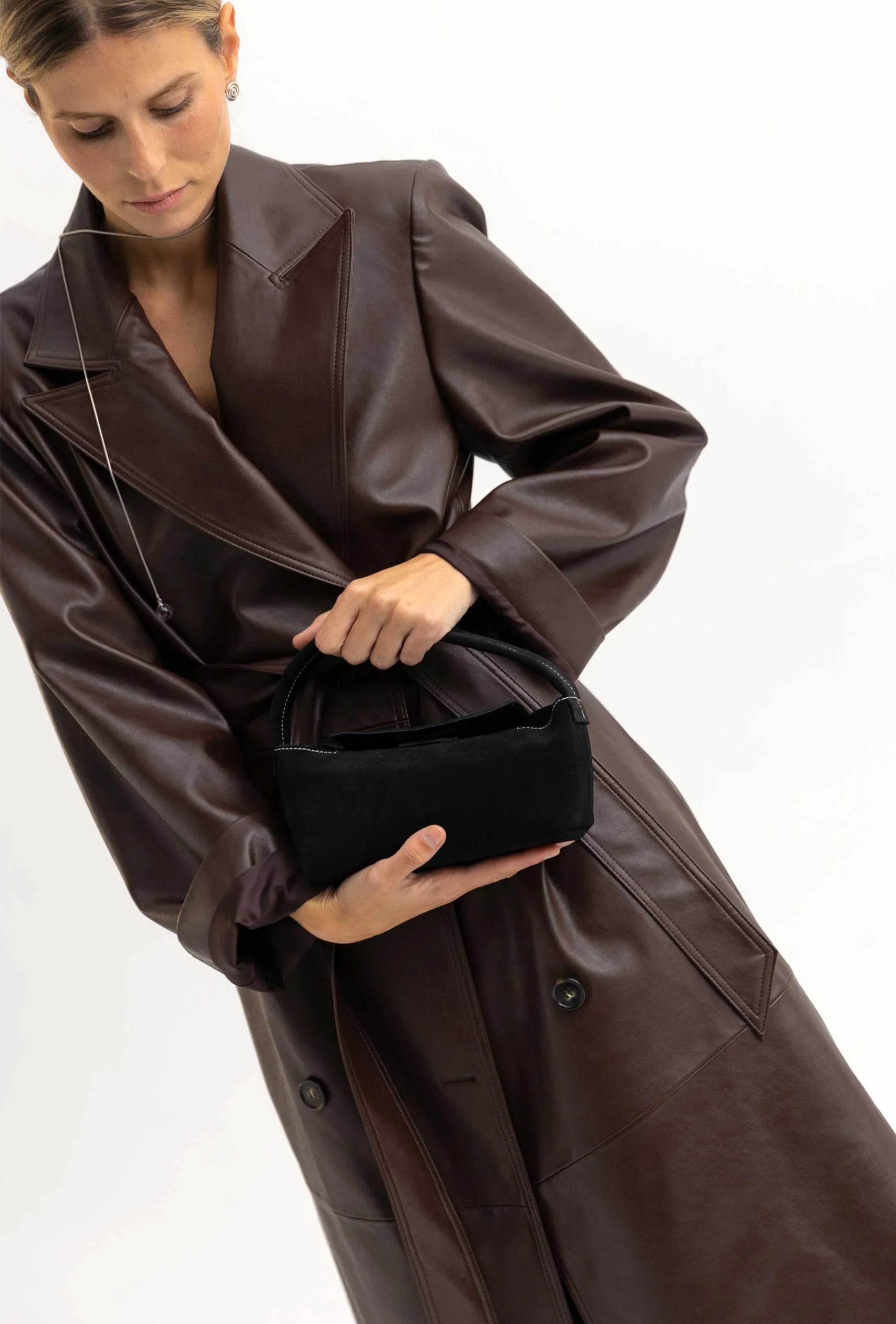 Bolso Suede Bag Mini: Black