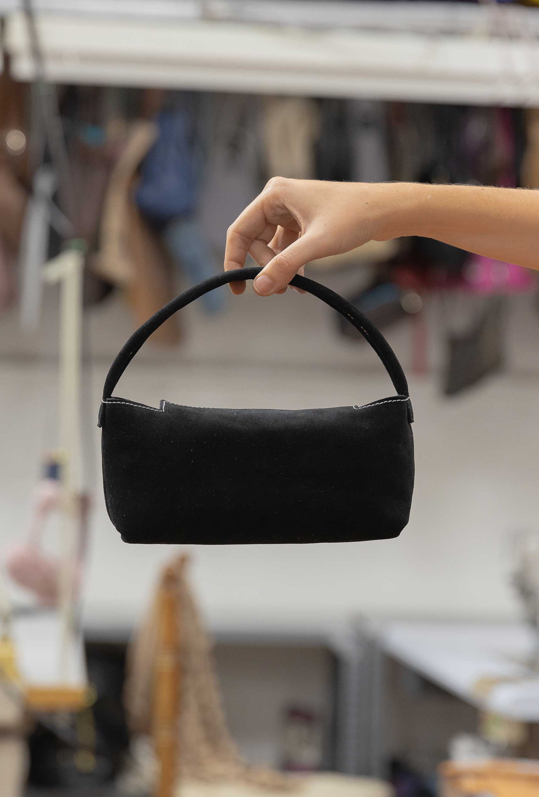 Bolso Suede Bag Mini: Black