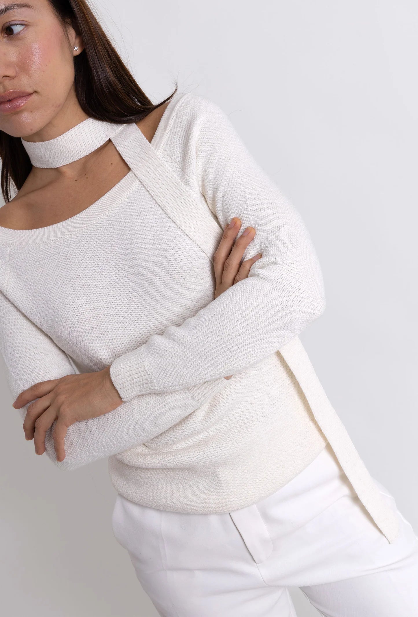Jersey Cuello de Barco White