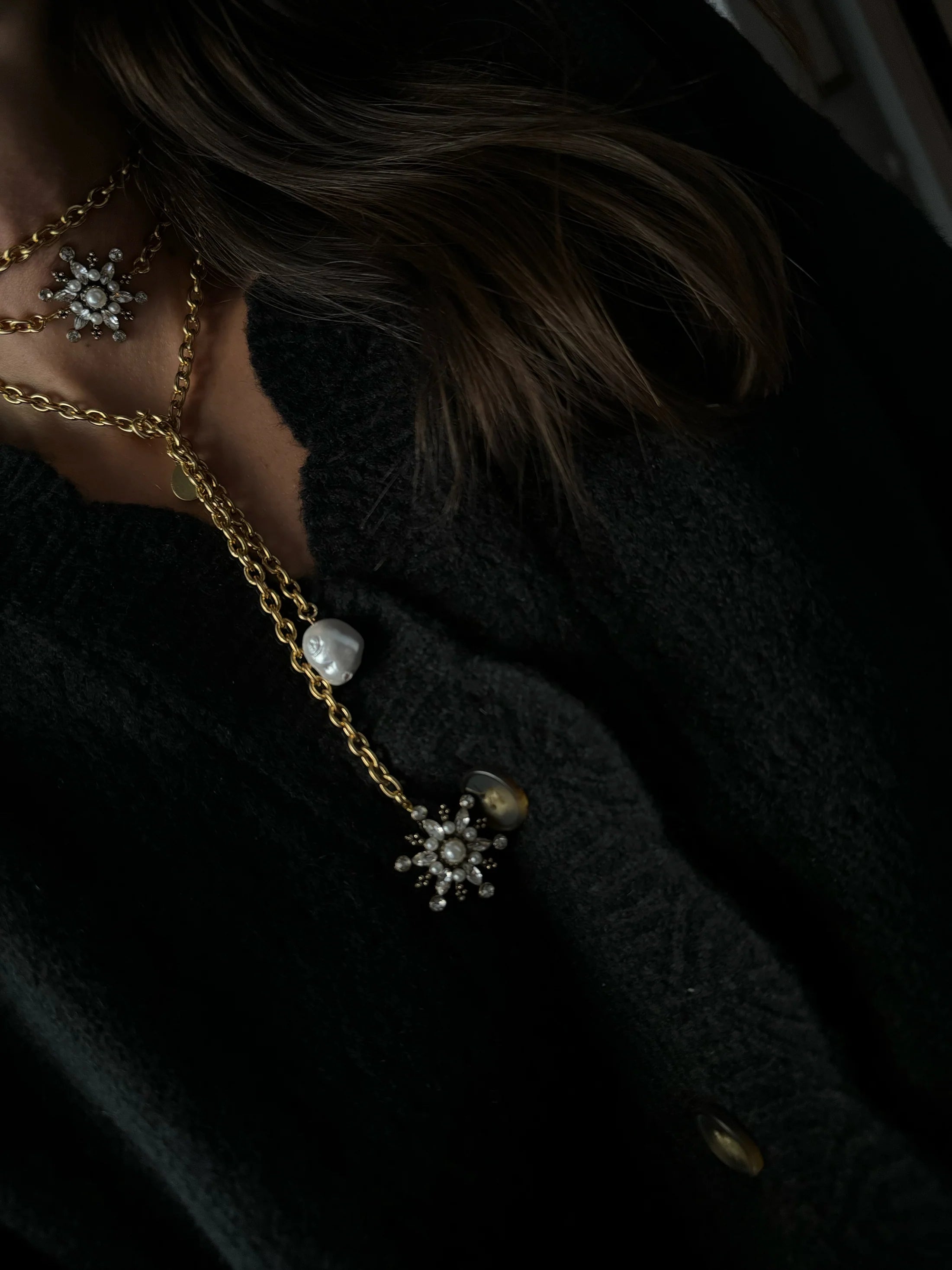 Choker Raíces Estrella Emperlada Tono Claro