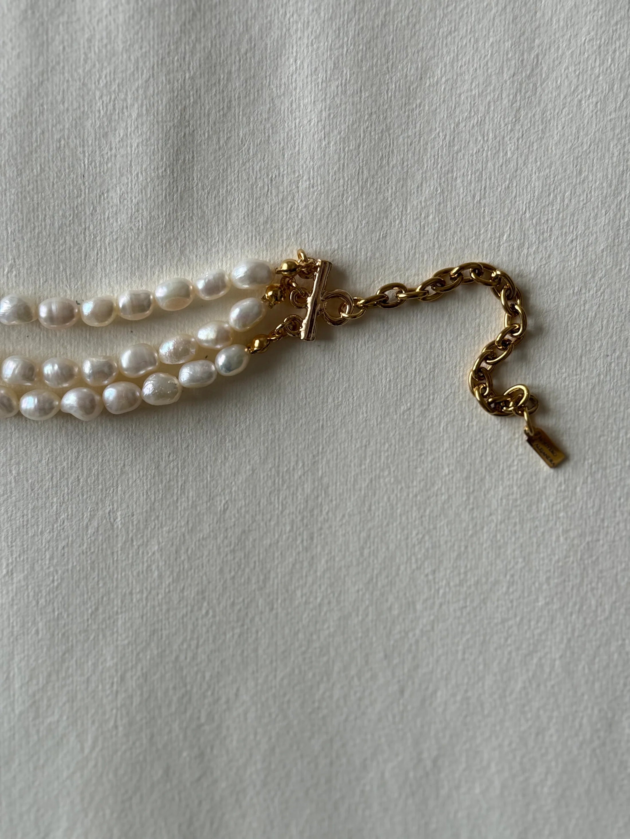 Choker Raíces Triplete de Perlas & Estrella Oscuro