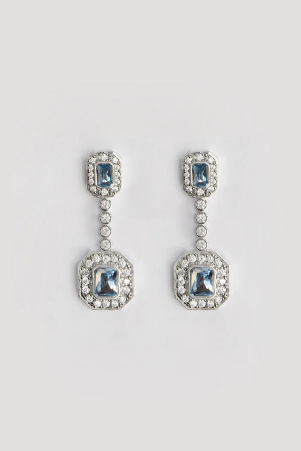 Pendientes Carrión Aguamarina