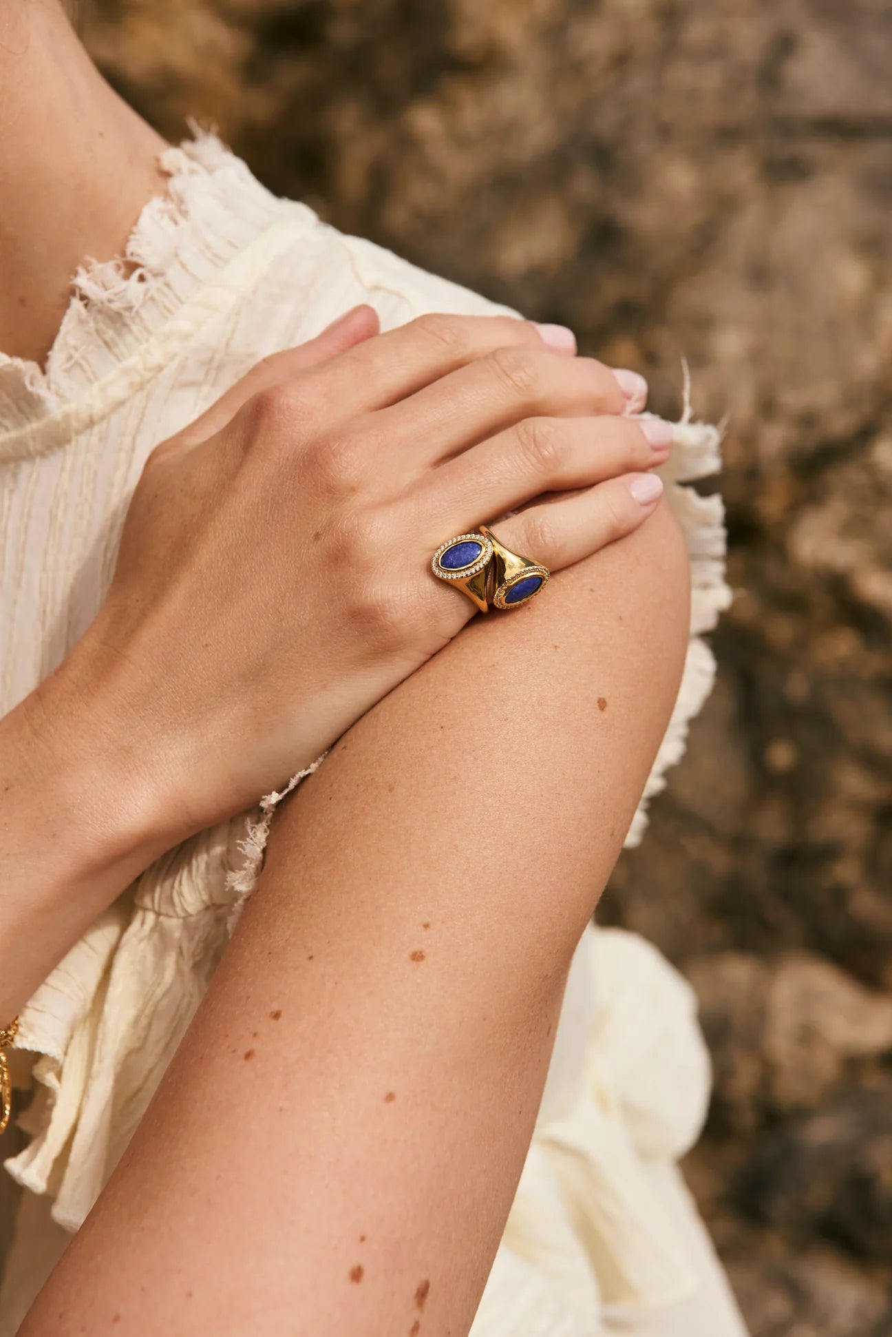 Anillo Sello Lapislázuli