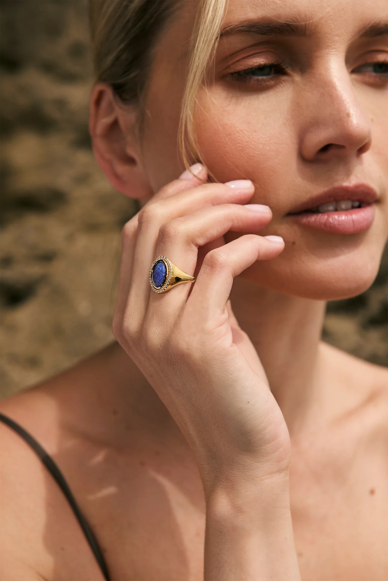 Anillo Sello Lapislázuli