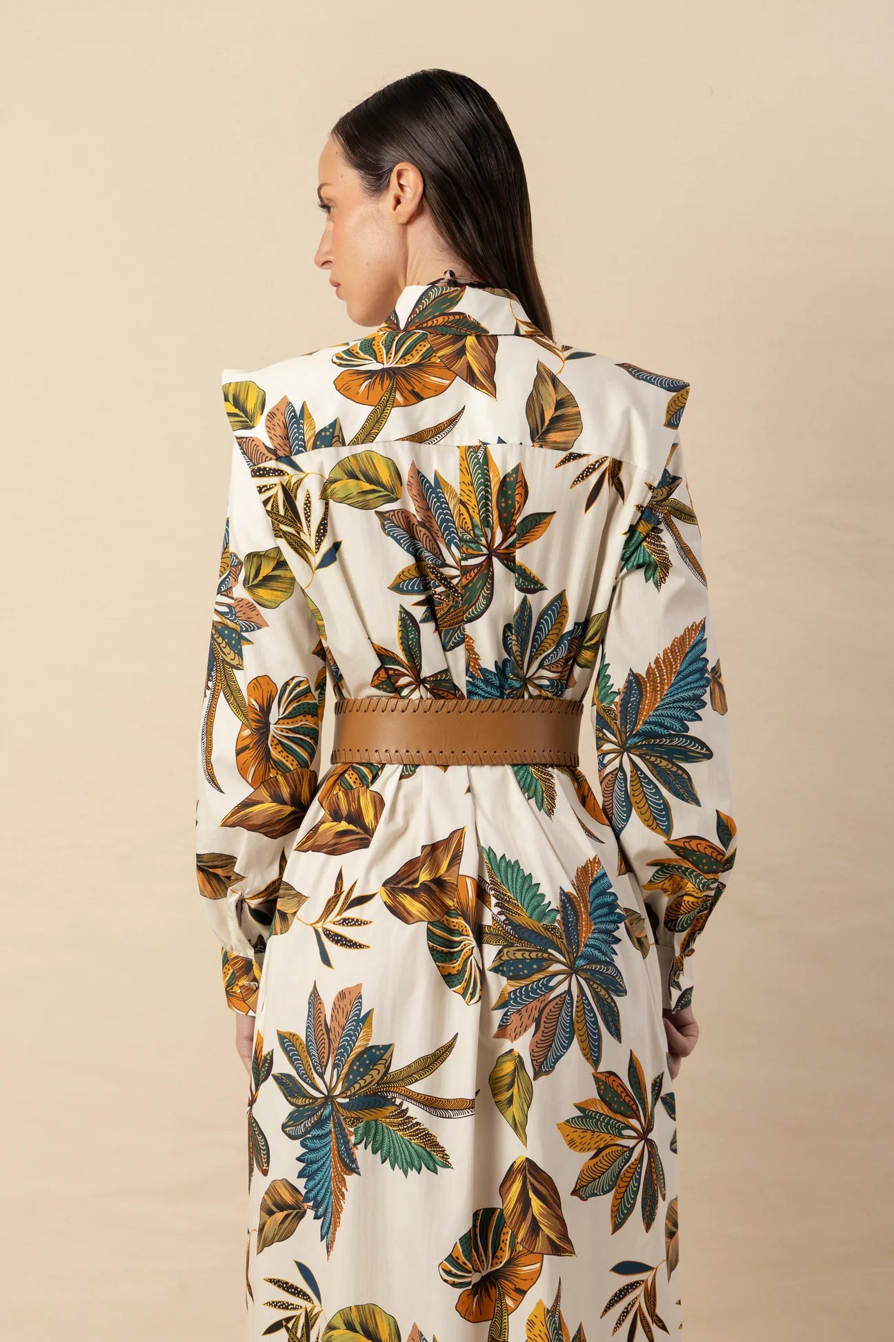 Vestido Kaftan Mariela Largo Palmeras