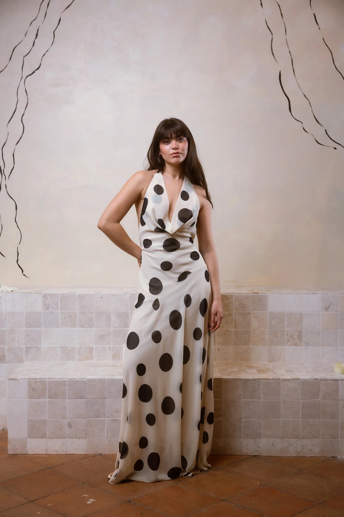 Vestido Dua Polka Cream