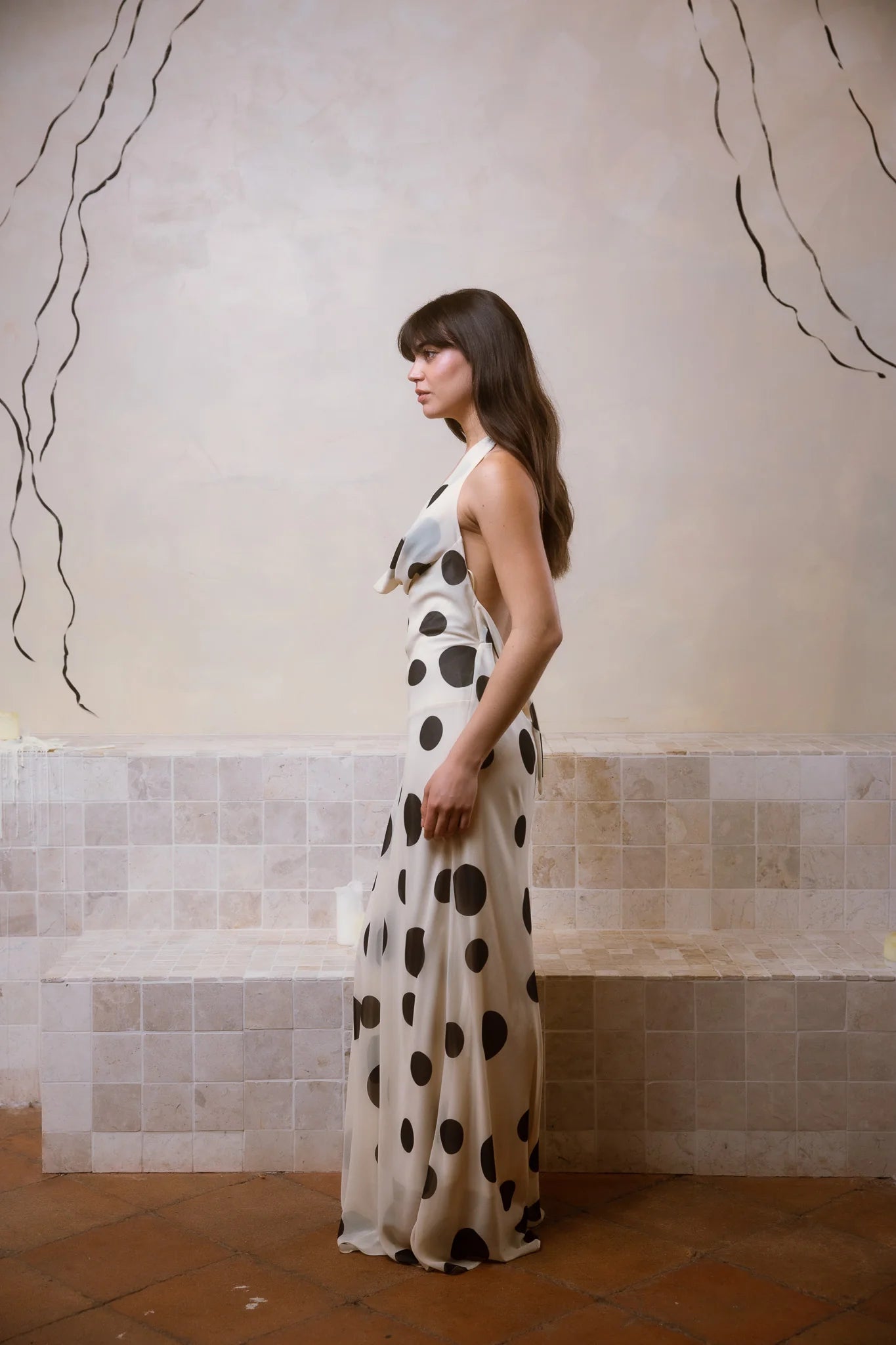 Vestido Dua Polka Cream