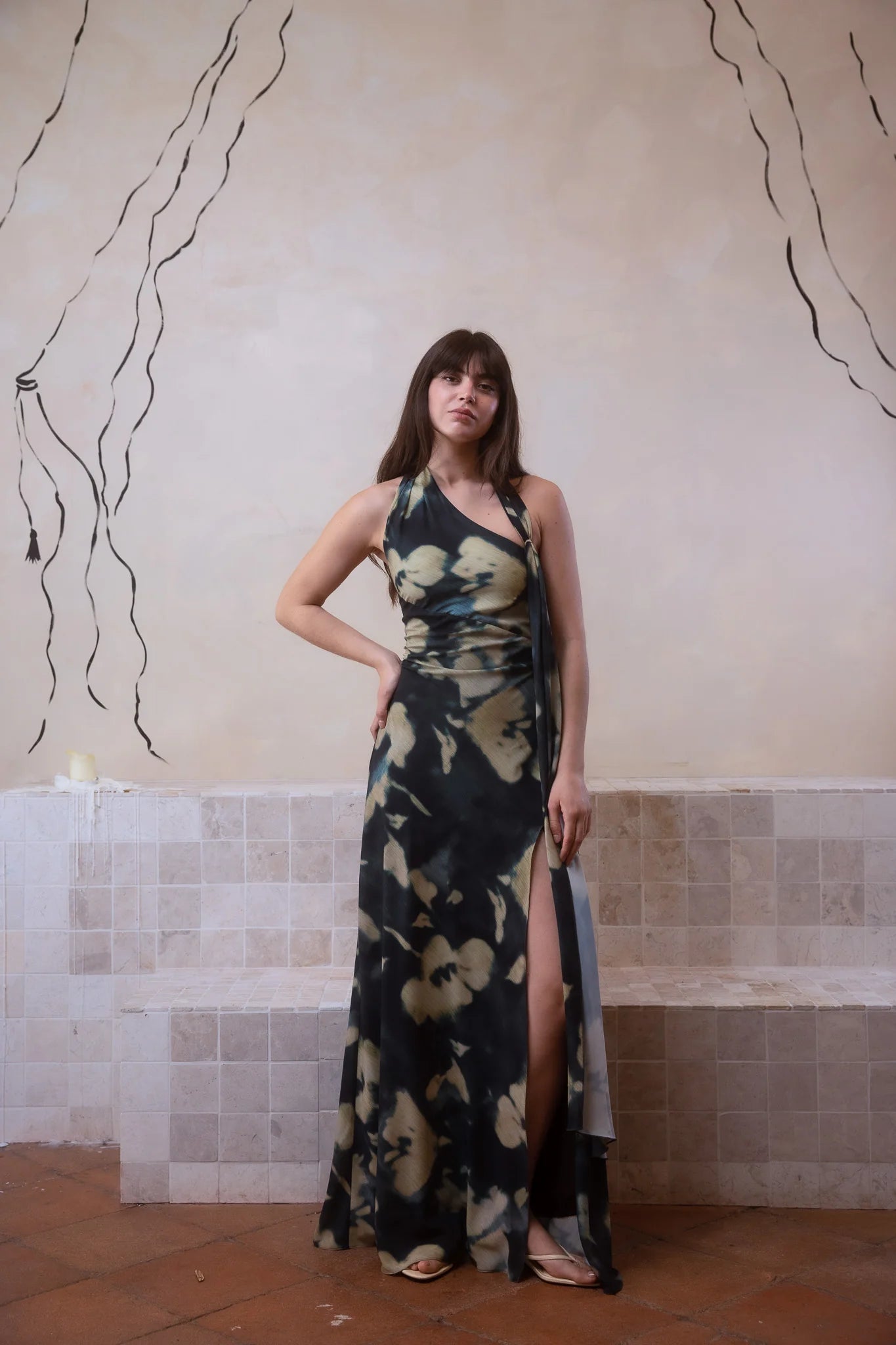 Vestido Inés Ochre Ink