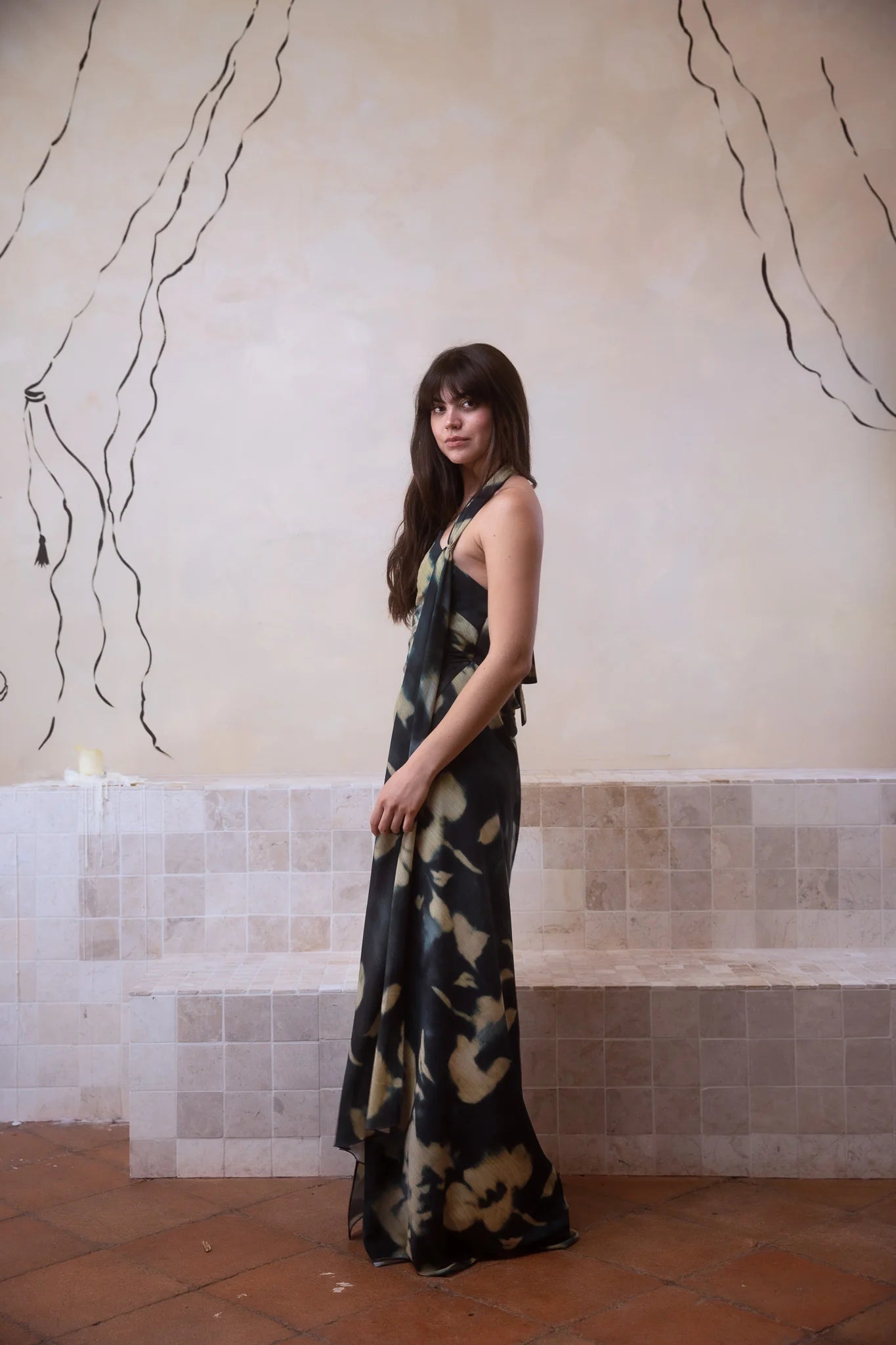 Vestido Inés Ochre Ink