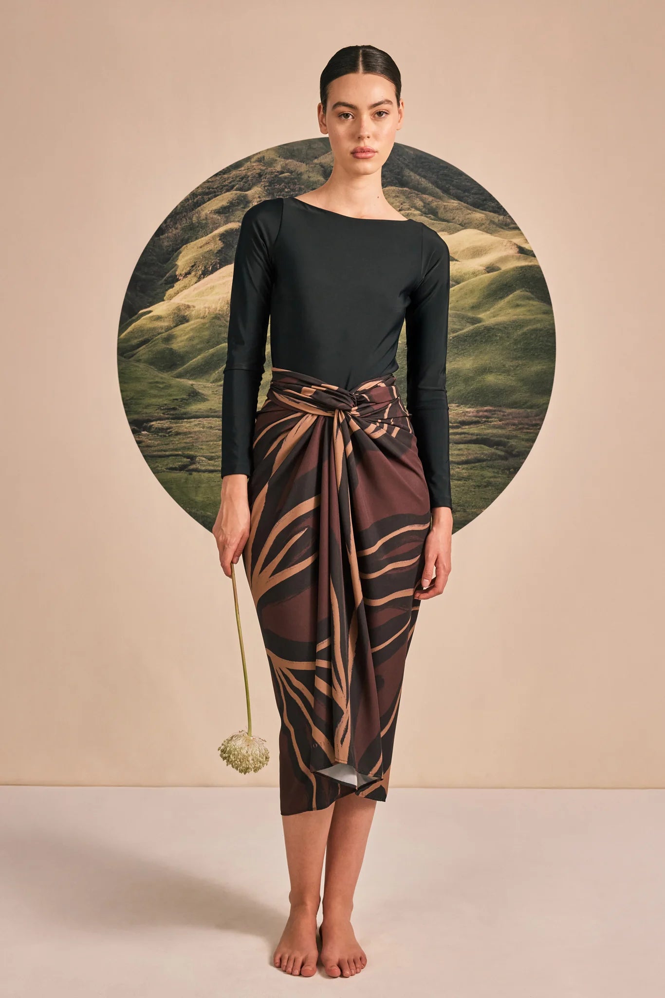 Sarong Botánica Marrón