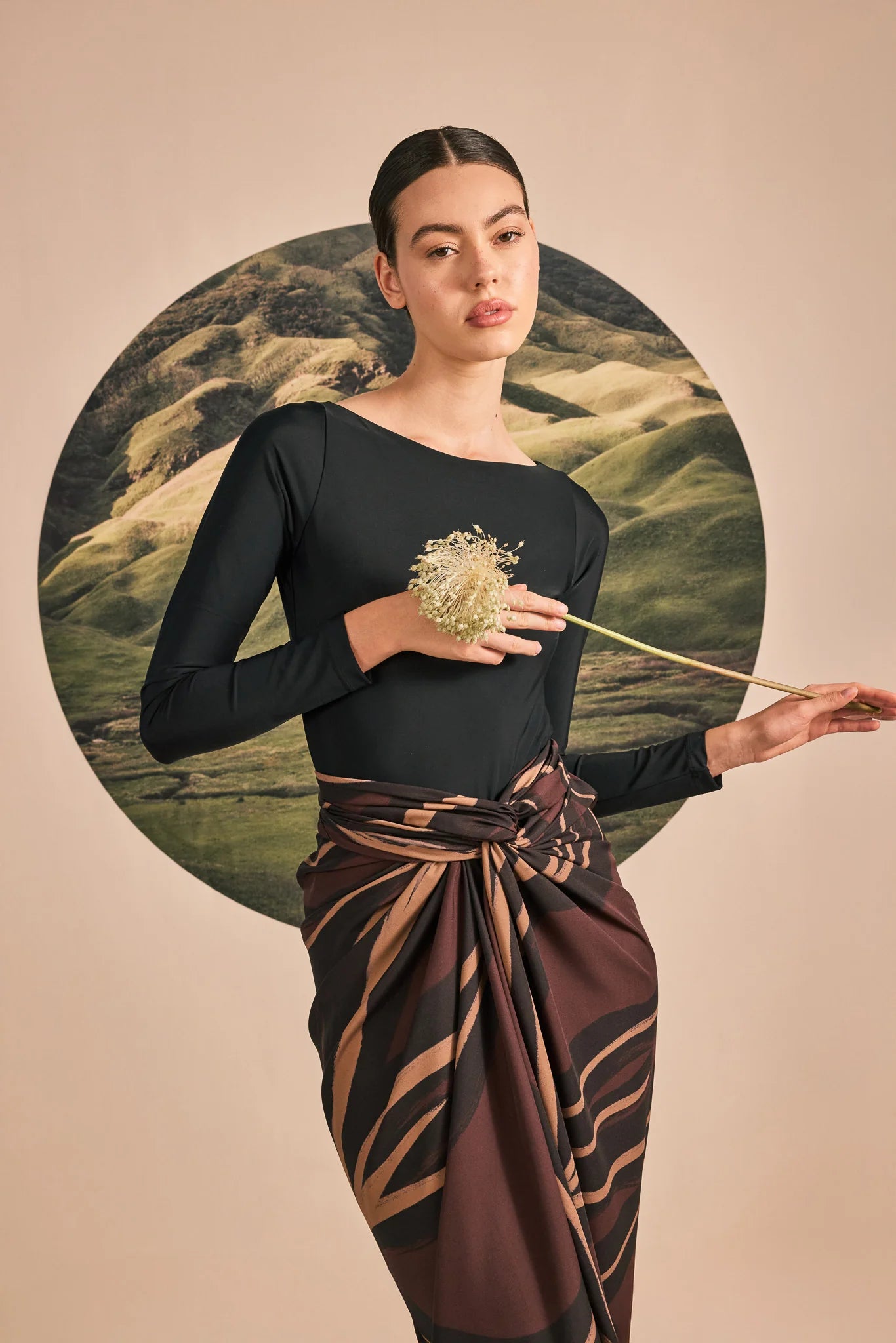 Sarong Botánica Marrón