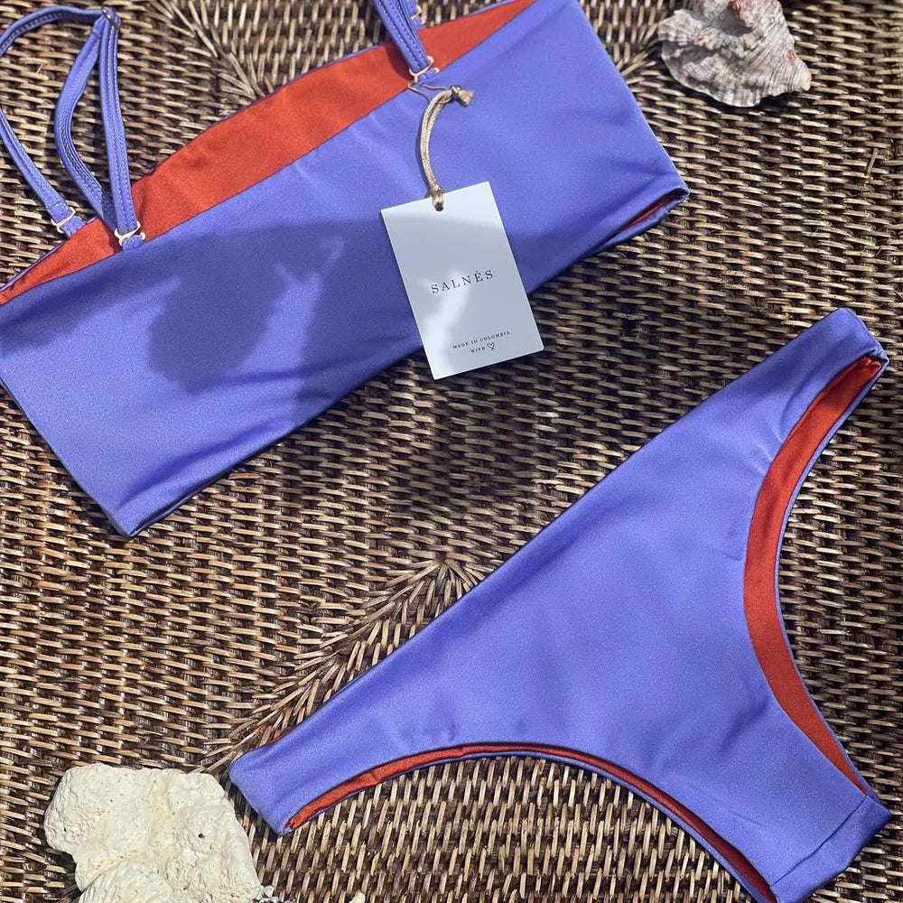 Top Elena Lila Anaranjado