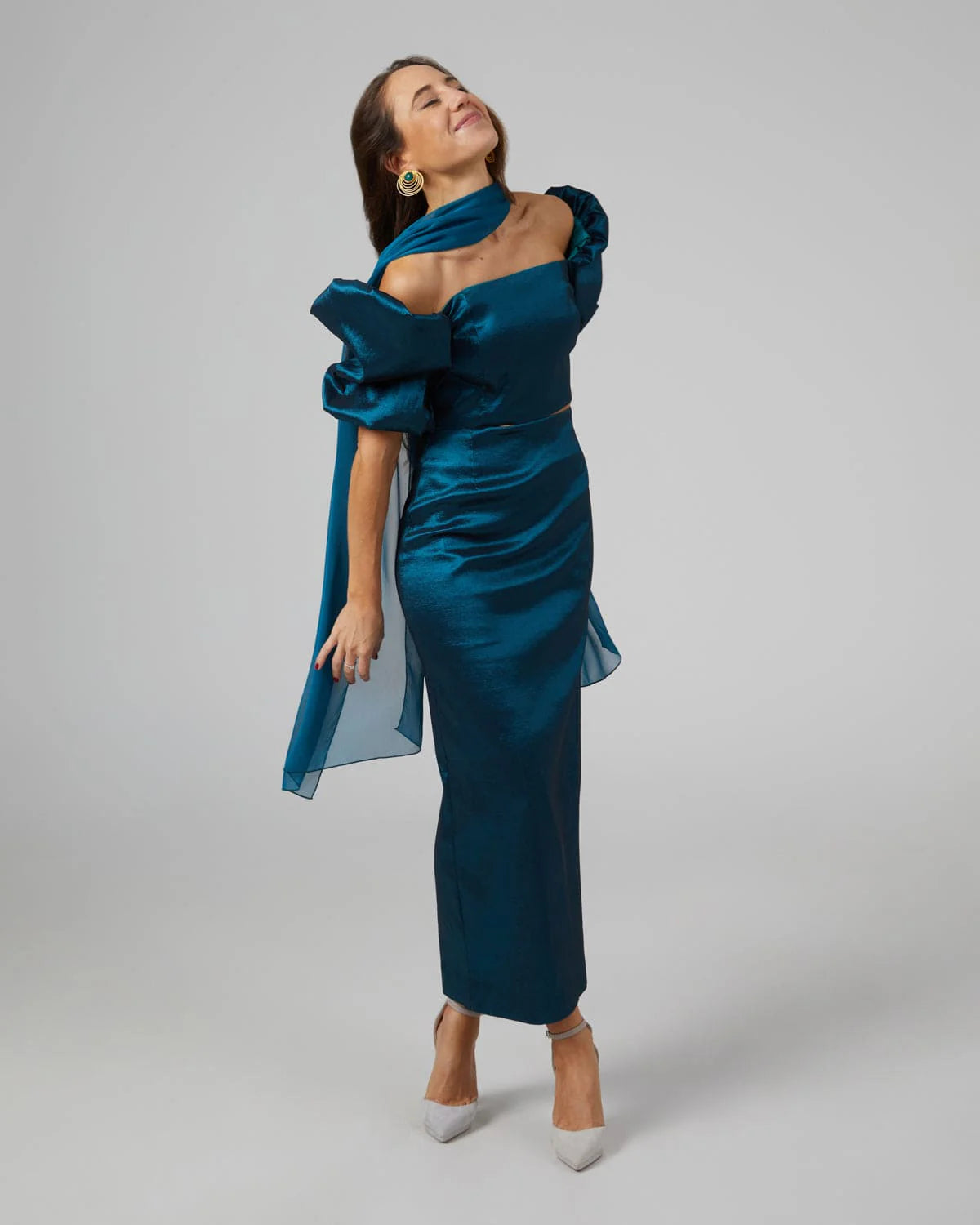 Dark Green Long Cape