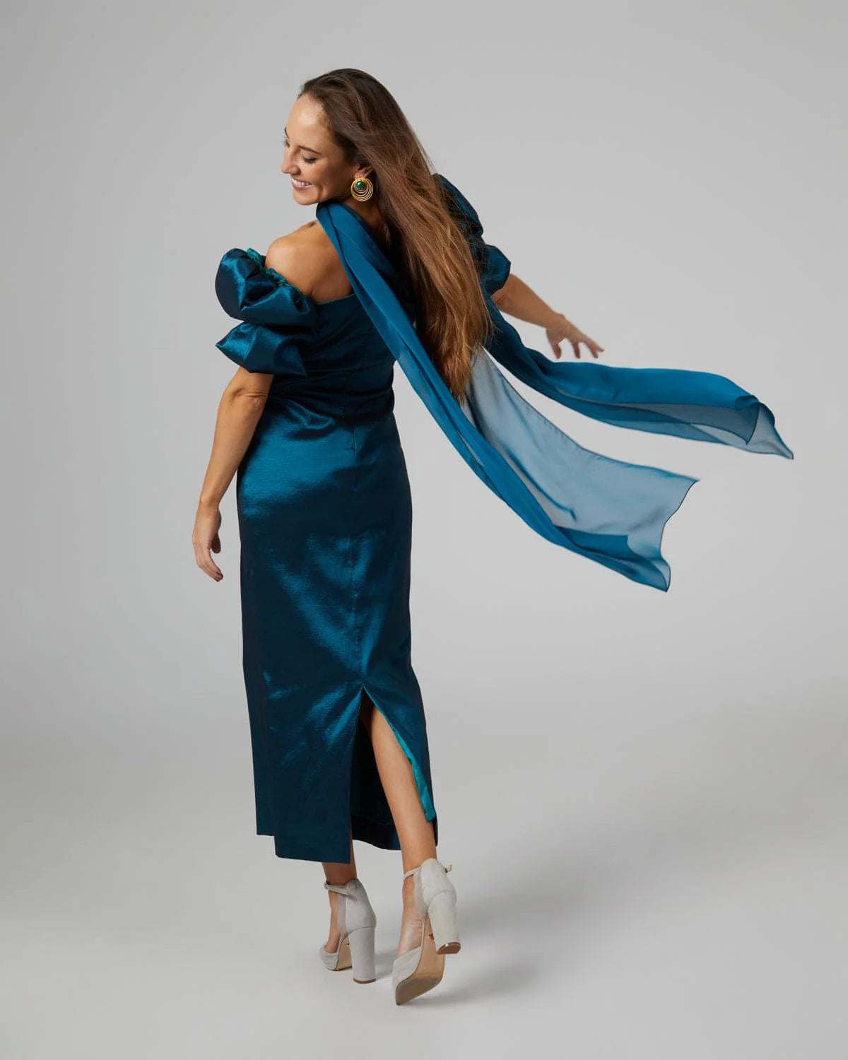 Dark Green Long Cape