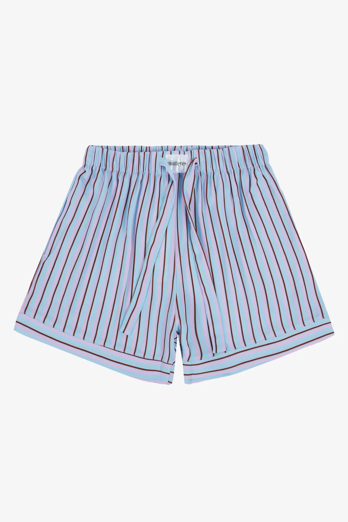Alex Satin Sort Pants Light Blue Stripes