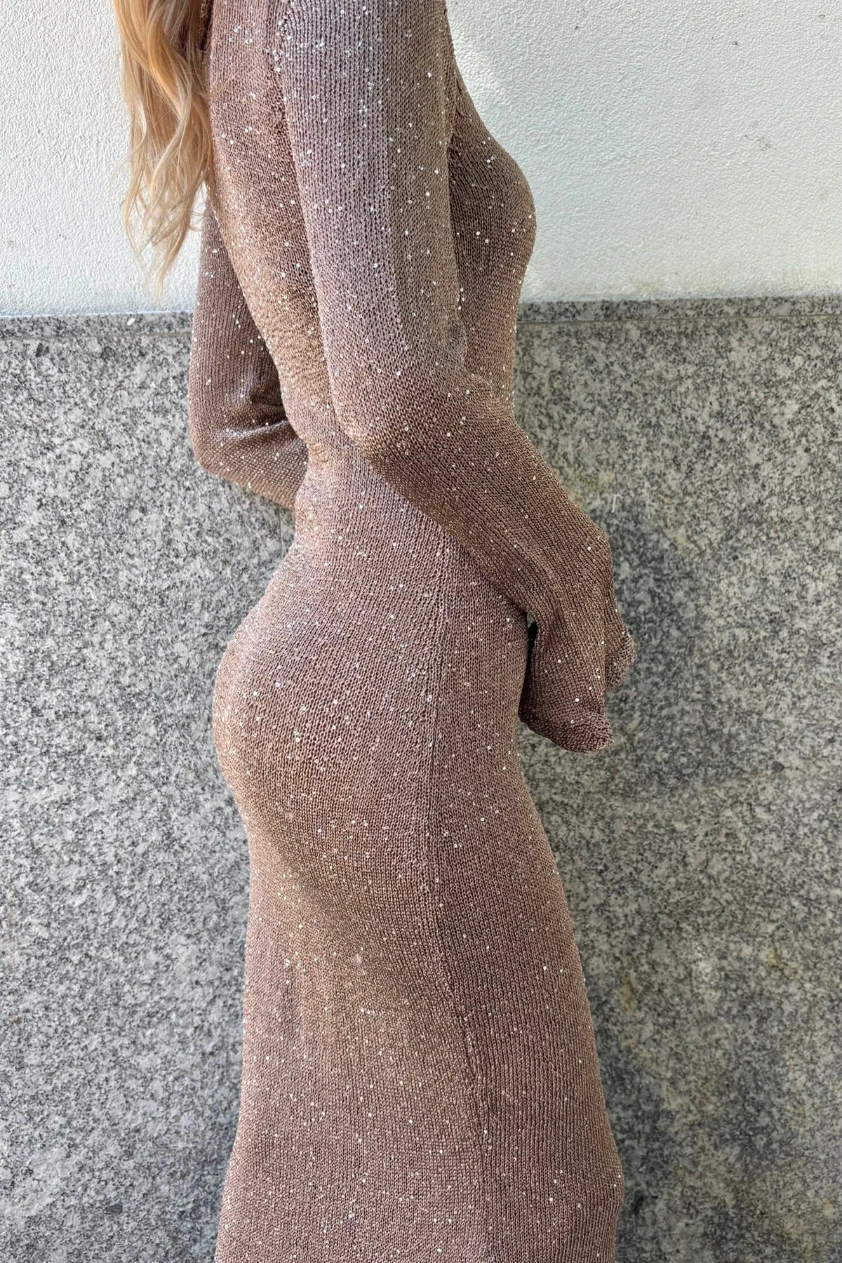 Ibiza Dress Brown Shine