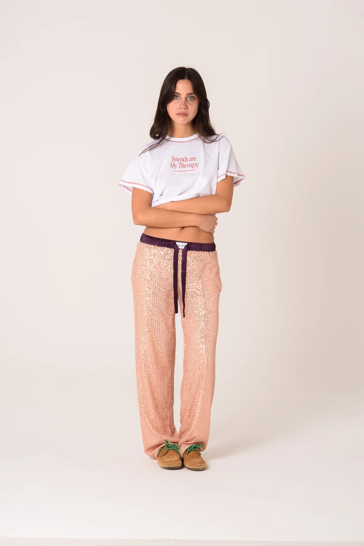Rousse Pants Light Pink Sequins