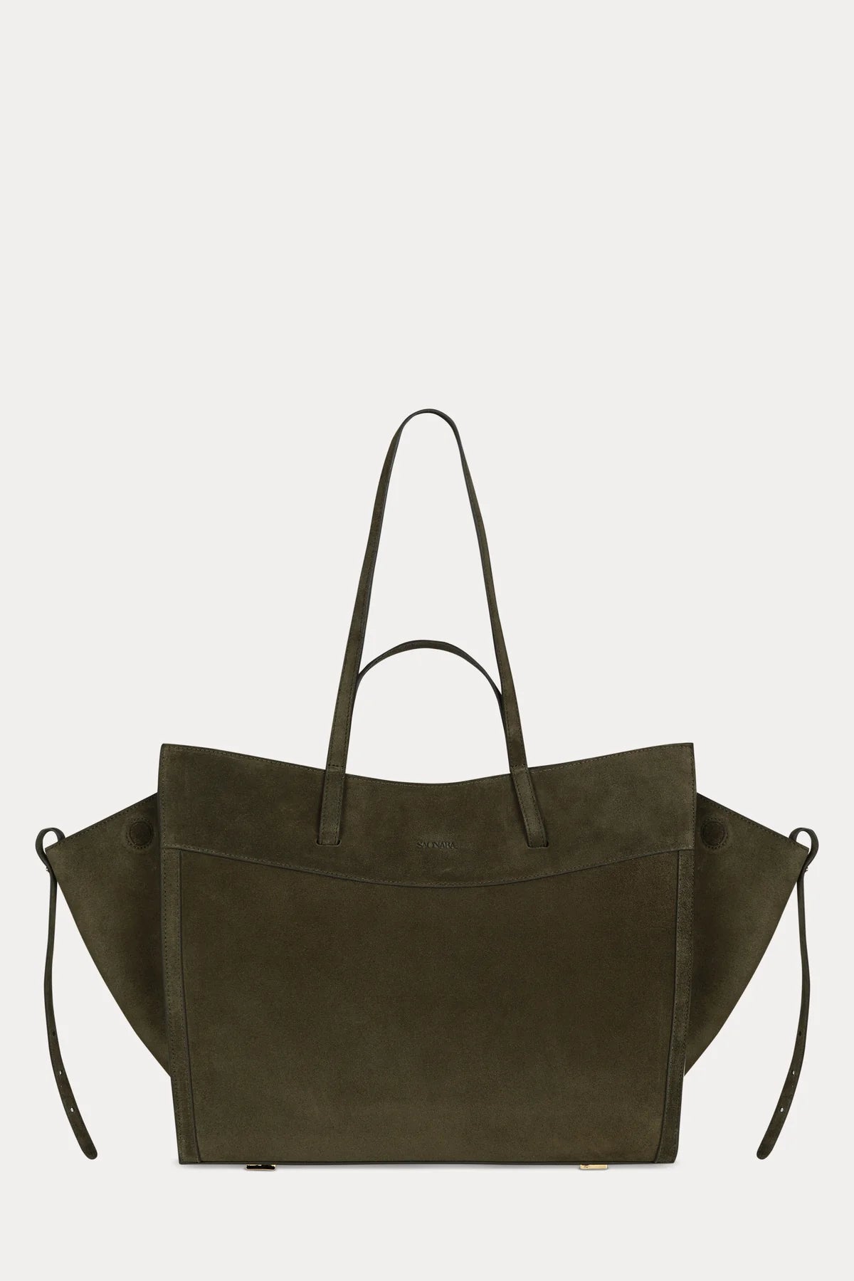 Shopping Bag Olive Suede