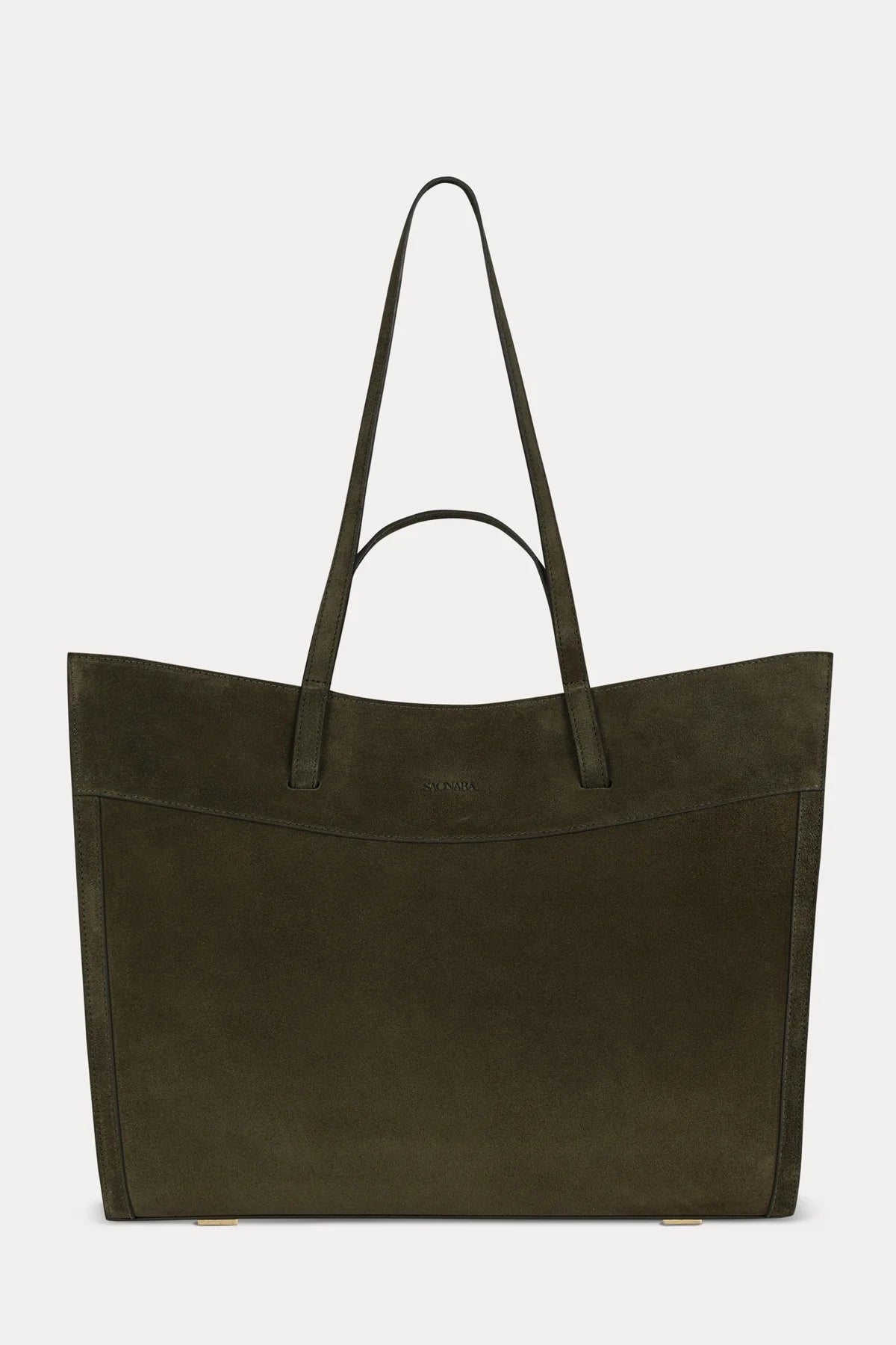 Shopping Bag Olive Suede