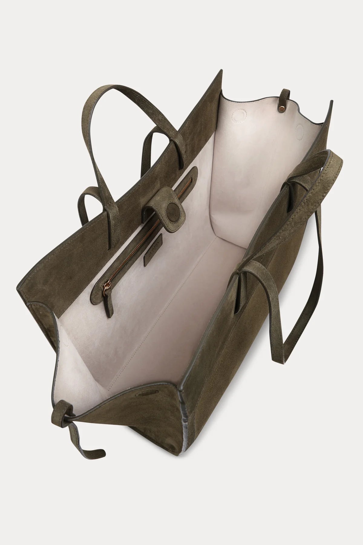 Shopping Bag Olive Suede