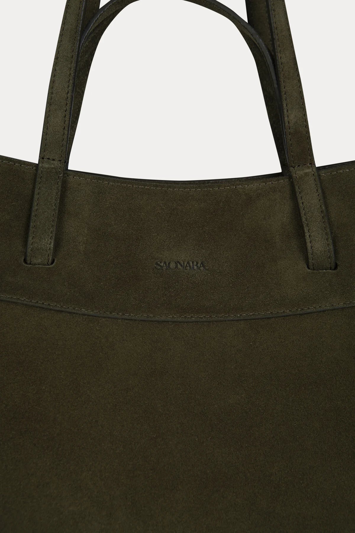 Shopping Bag Olive Suede