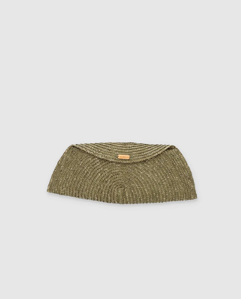 Bolso de Mano Baguette Mediana Oliva