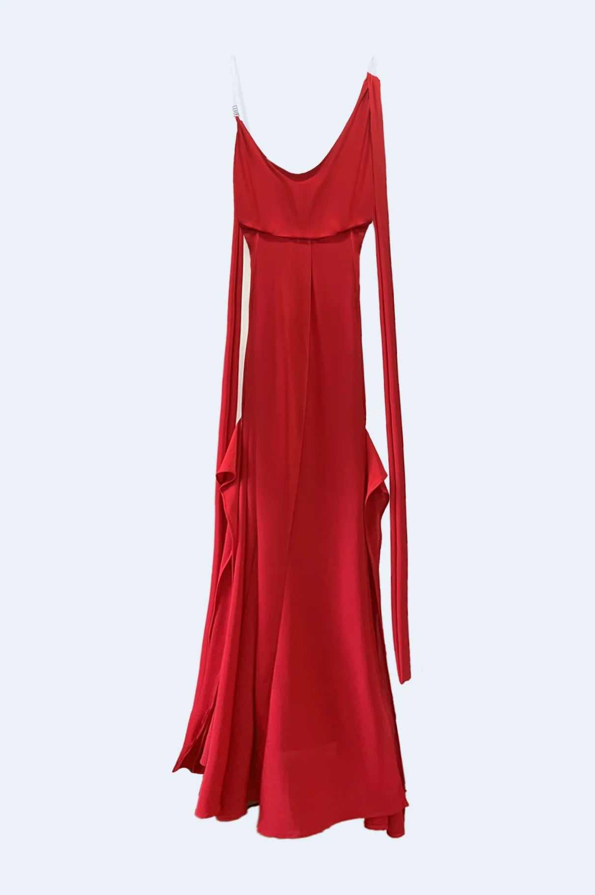 Red Asymmetric Knit Dress