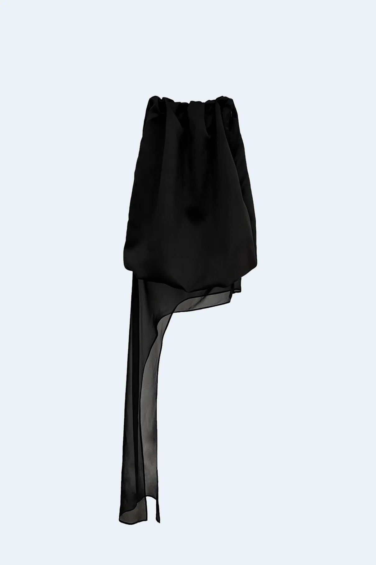 Vestido Negro Satinado Volumen