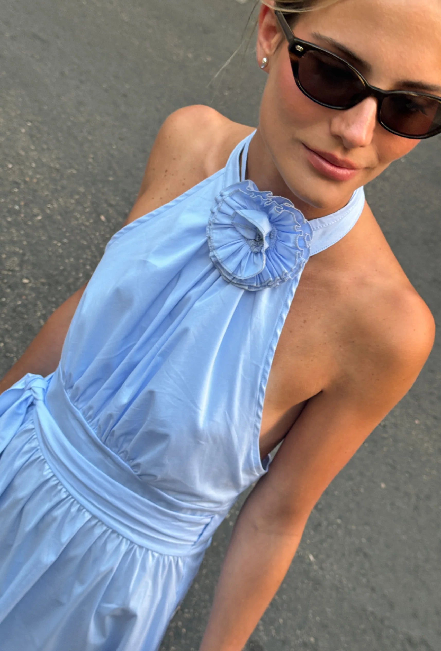 VESTIDO 60’S POPPELIN BABY BLUE