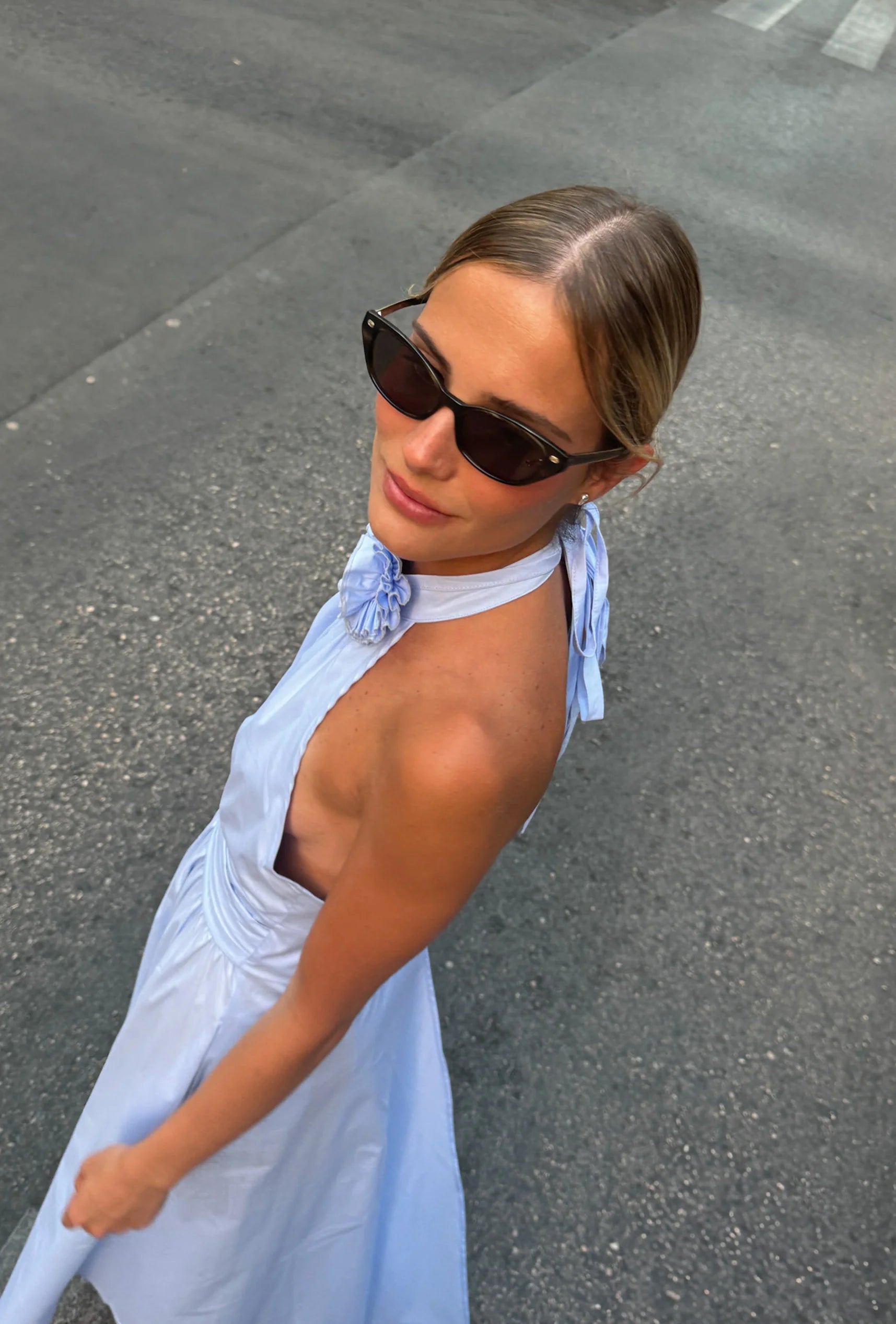 VESTIDO 60’S POPPELIN BABY BLUE