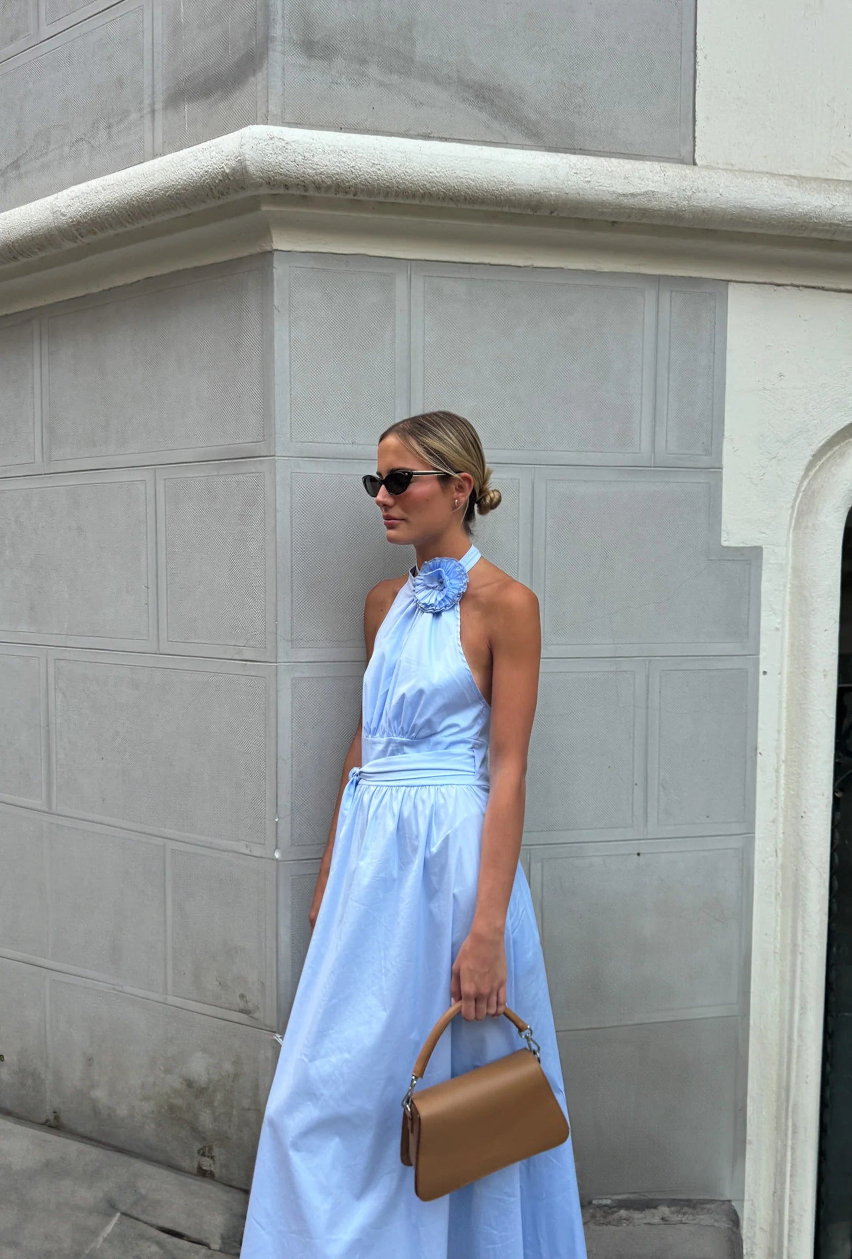 VESTIDO 60’S POPPELIN BABY BLUE