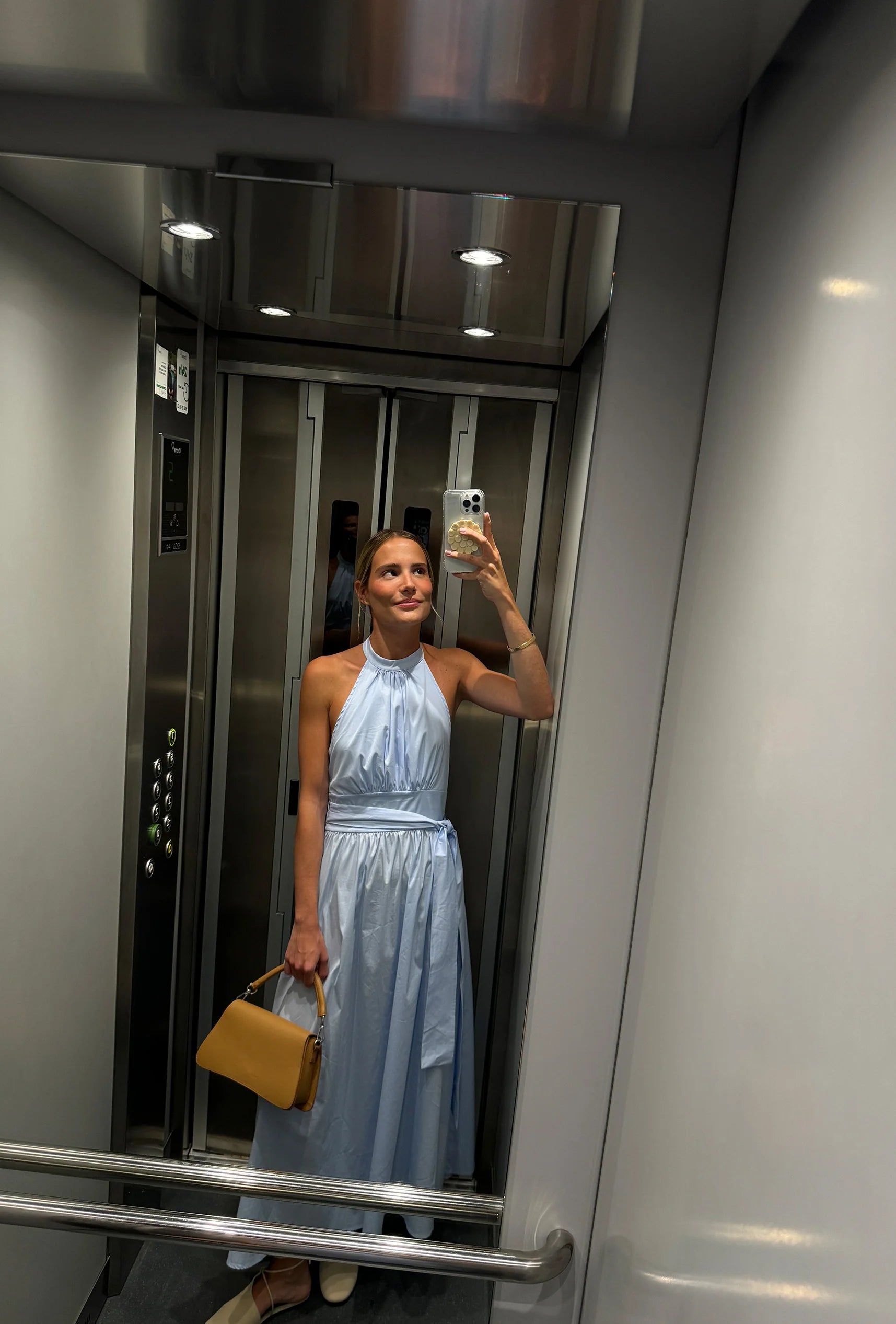 VESTIDO 60’S POPPELIN BABY BLUE