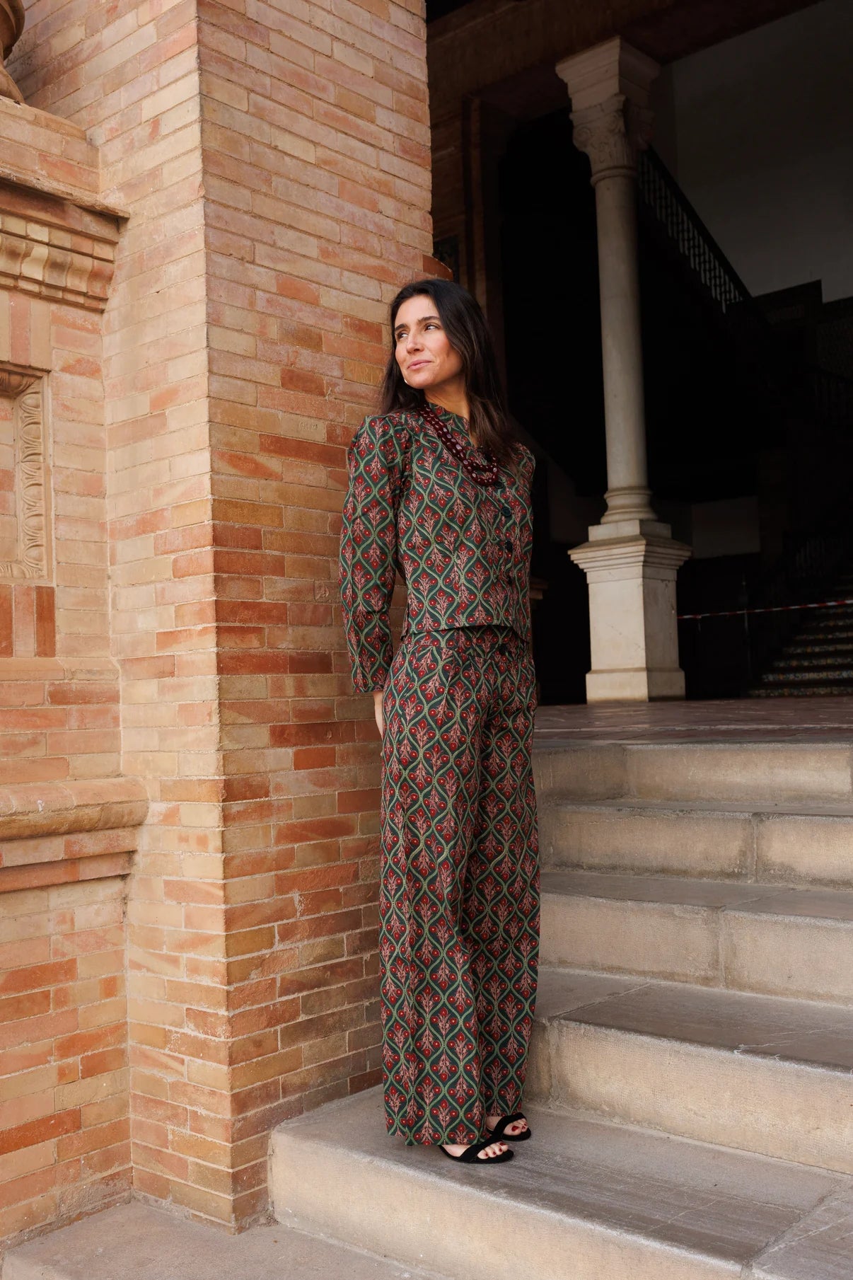 Pantalón Estampado Verde
