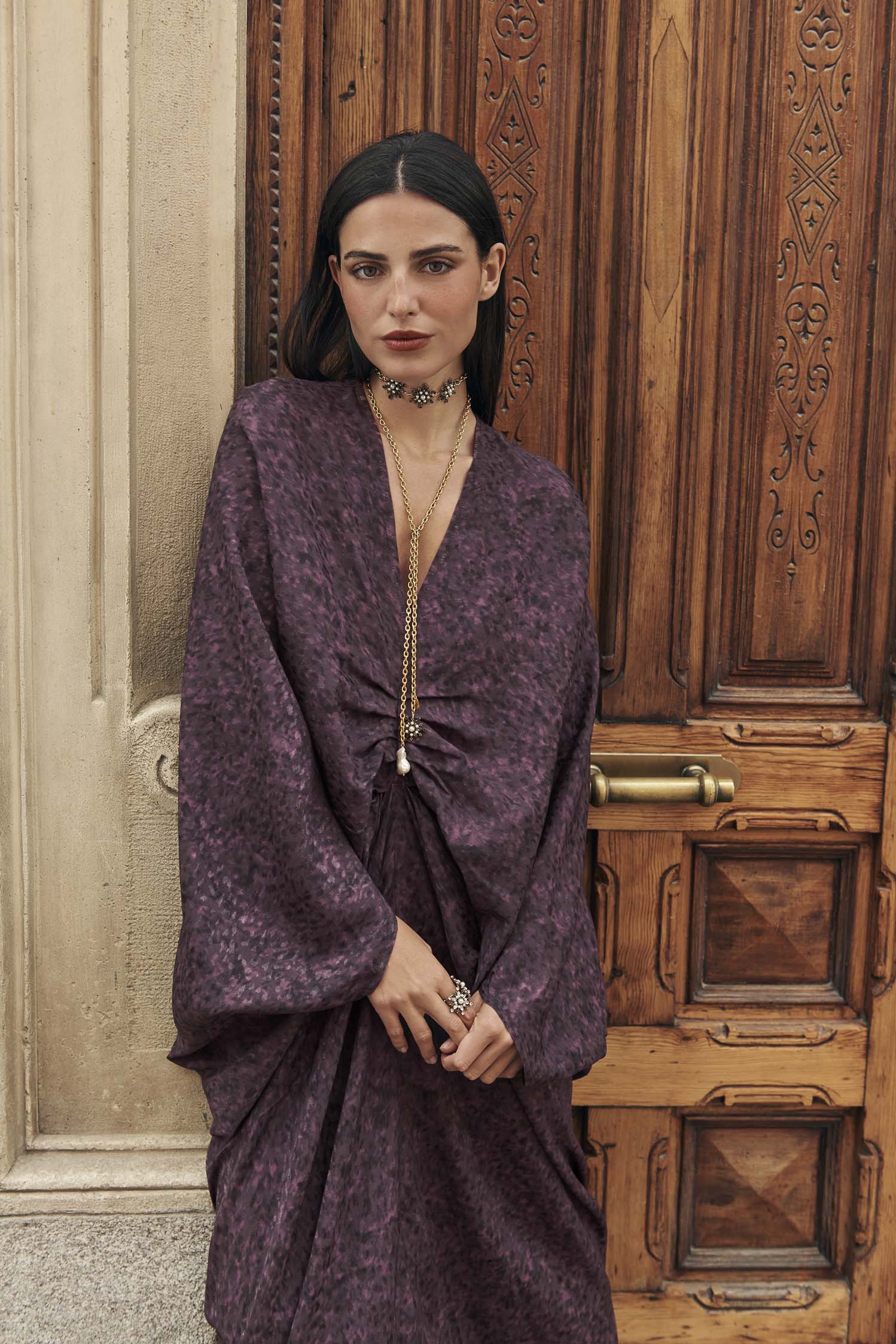 Kaftán Valentina Morado