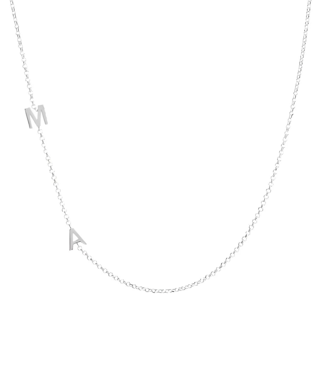 Collar Doble Inicial Plata